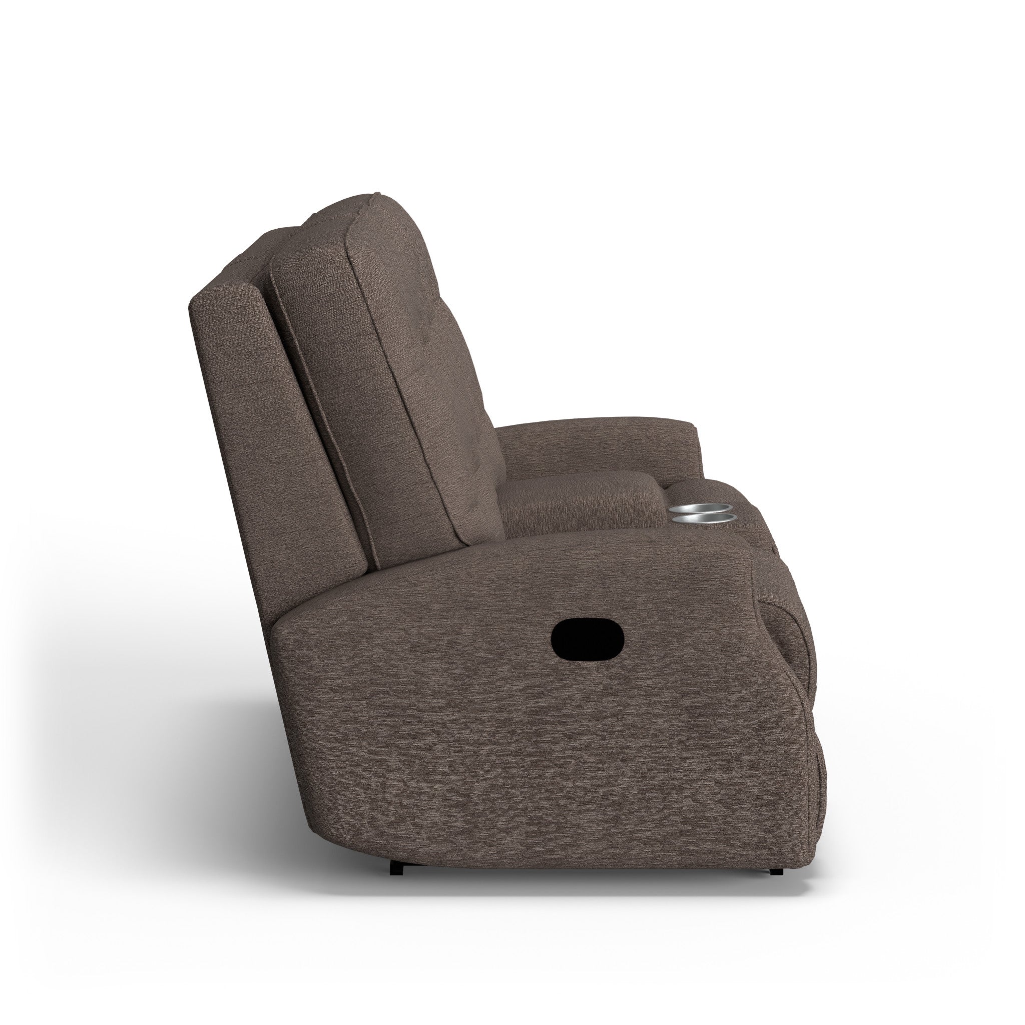 Devon Fabric Reclining Loveseat with Console