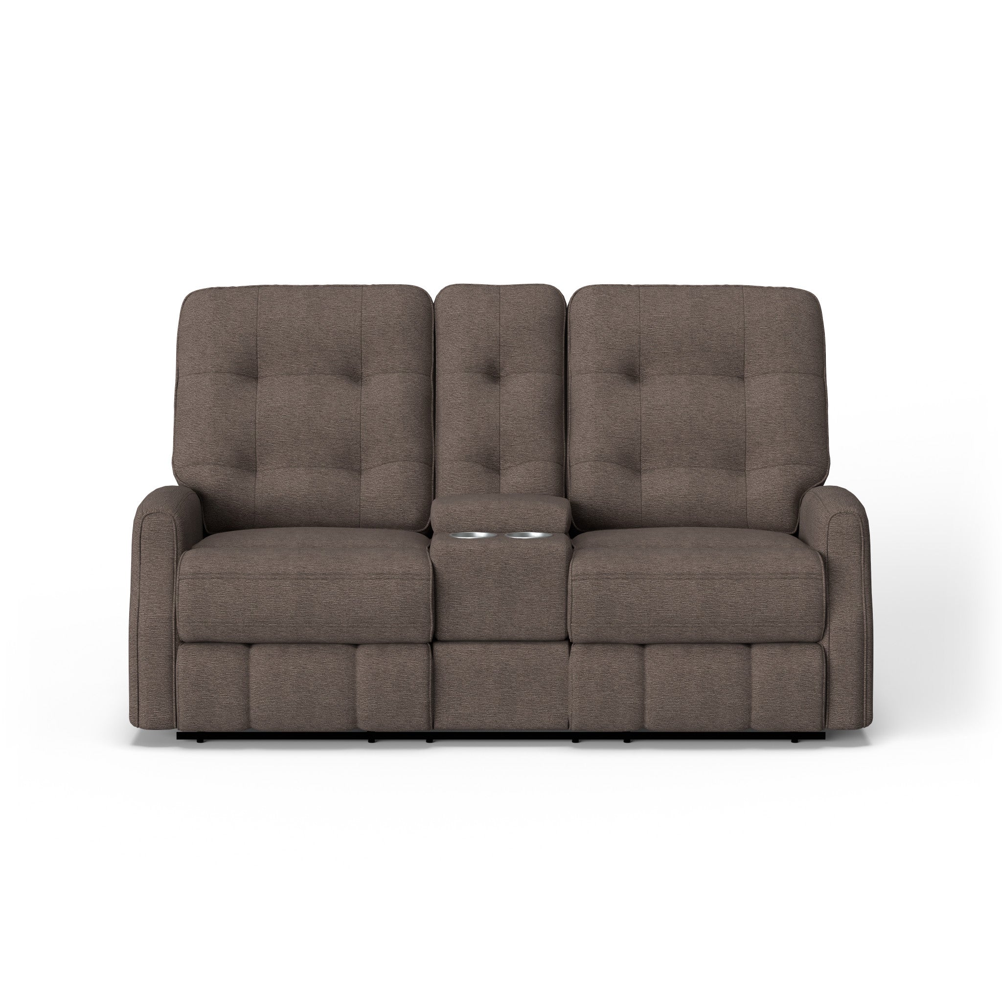 Devon Fabric Reclining Loveseat with Console