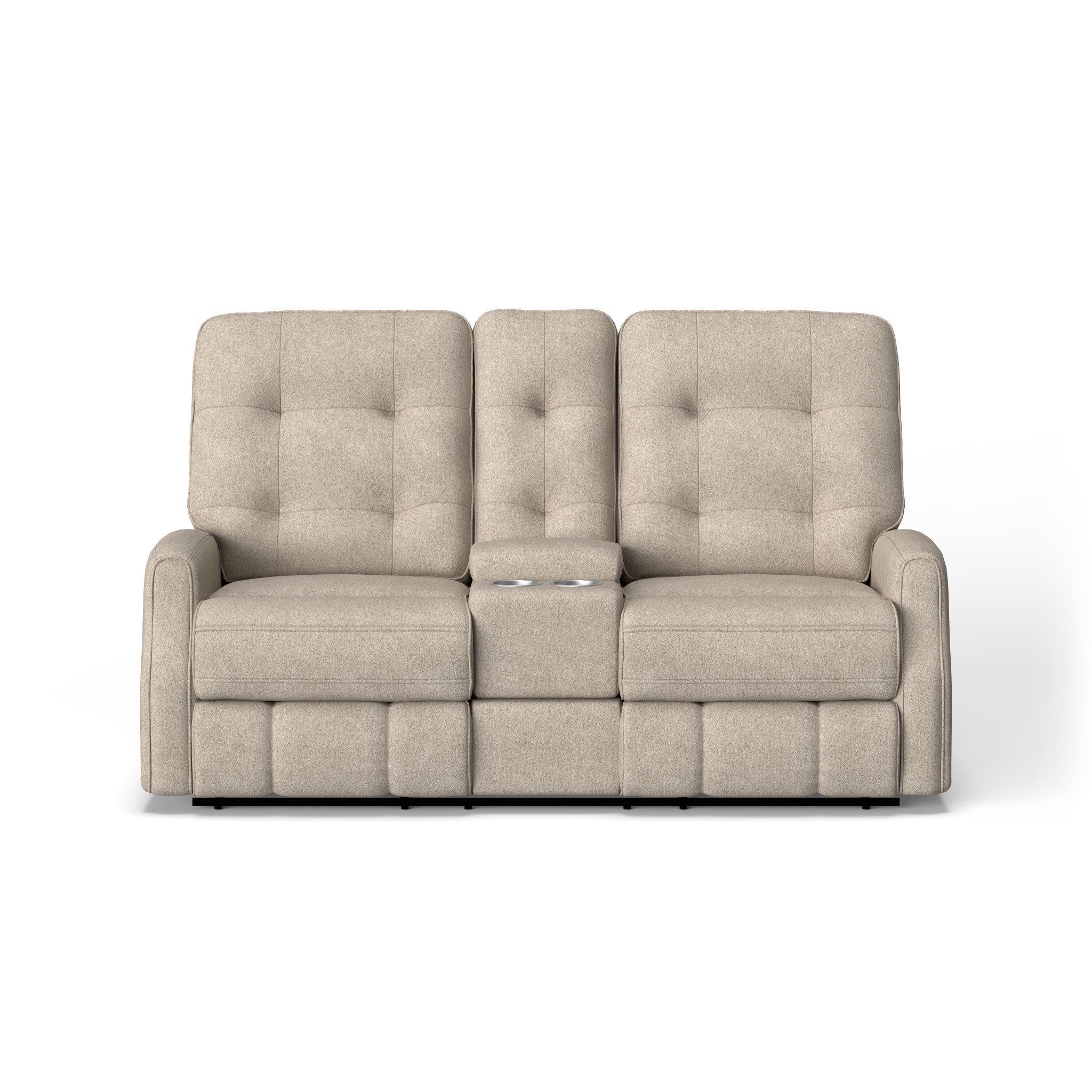 Devon Fabric Reclining Loveseat with Console