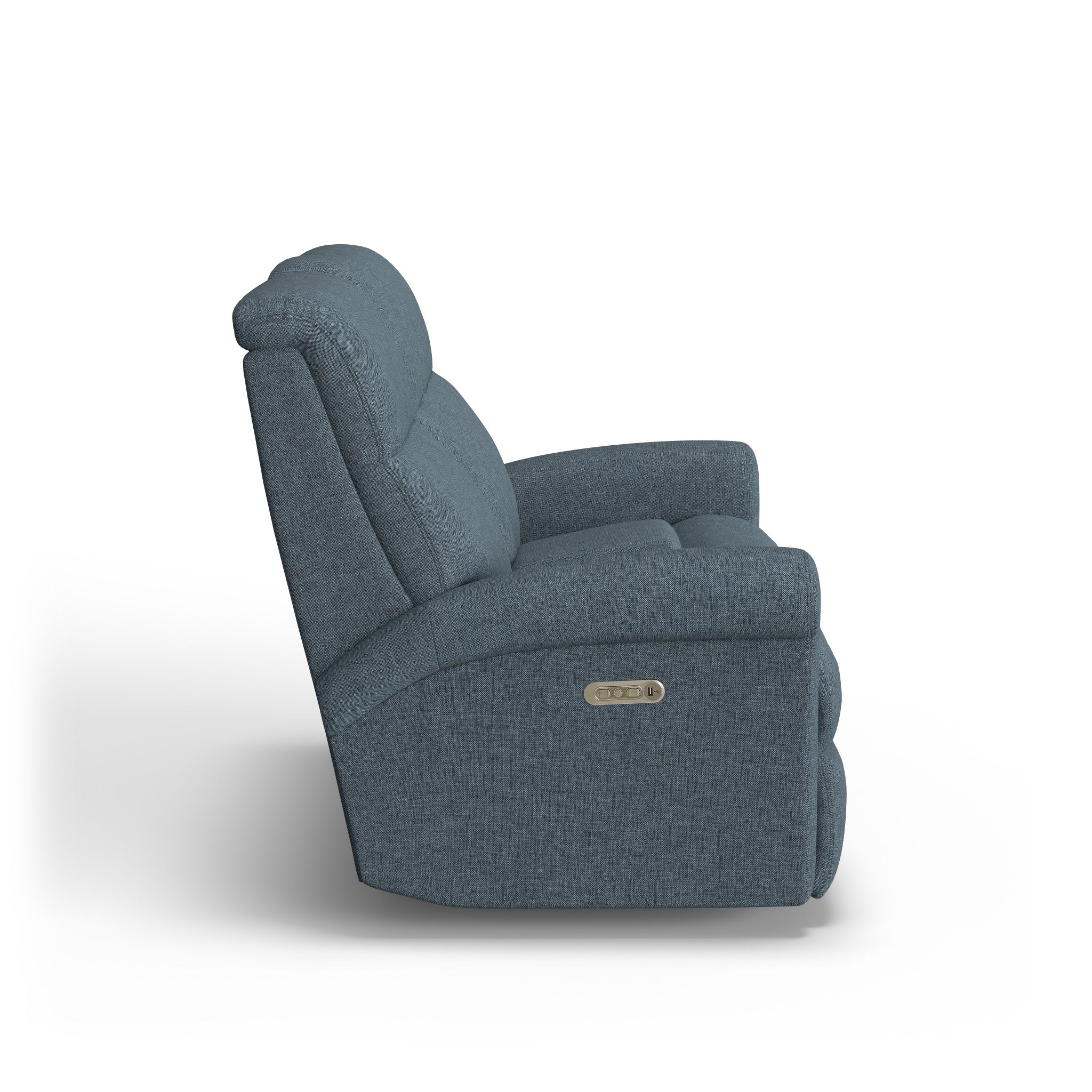 Davis Fabric Power Reclining Loveseat with Console & Power Headrests