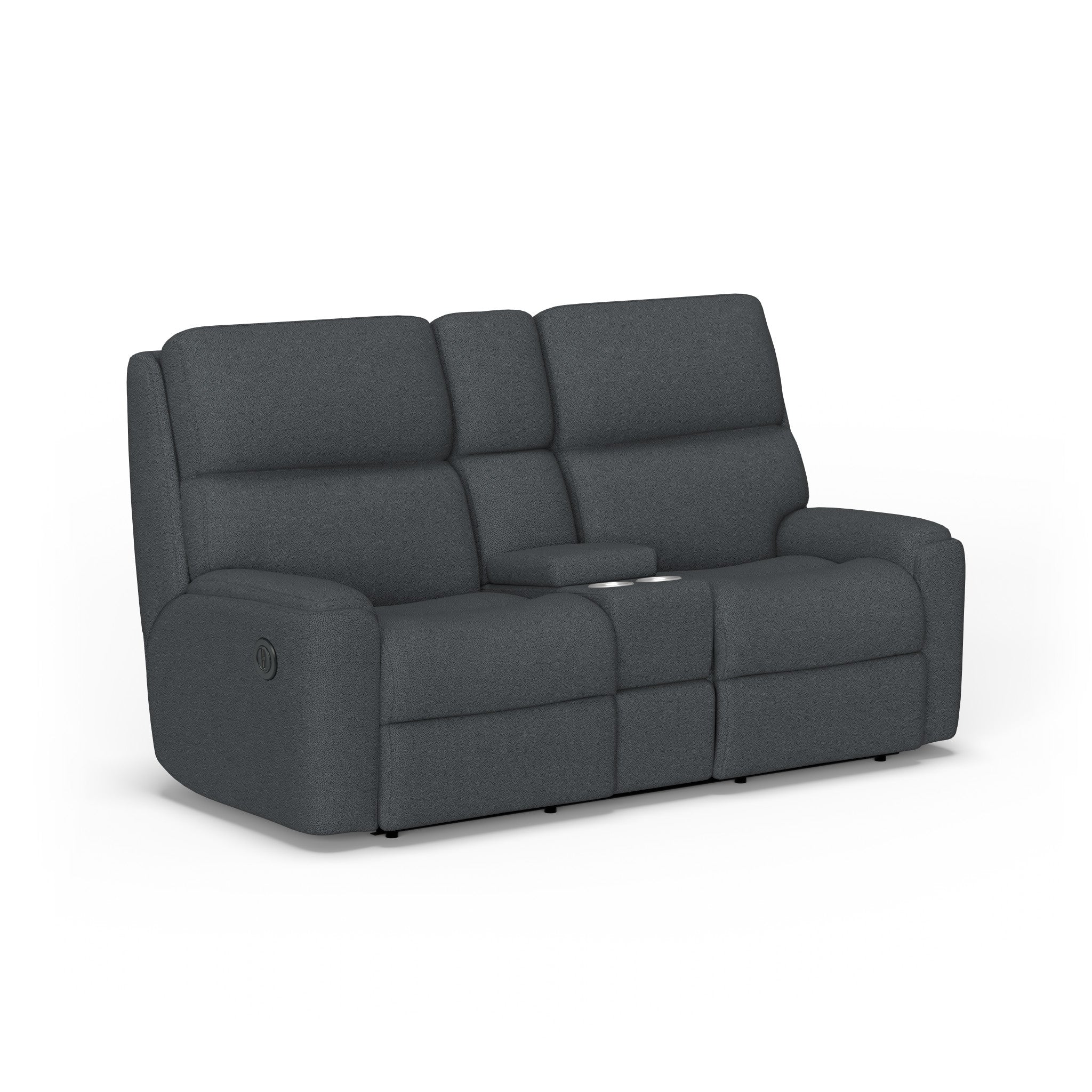 Rio Fabric Power Reclining Loveseat with Console