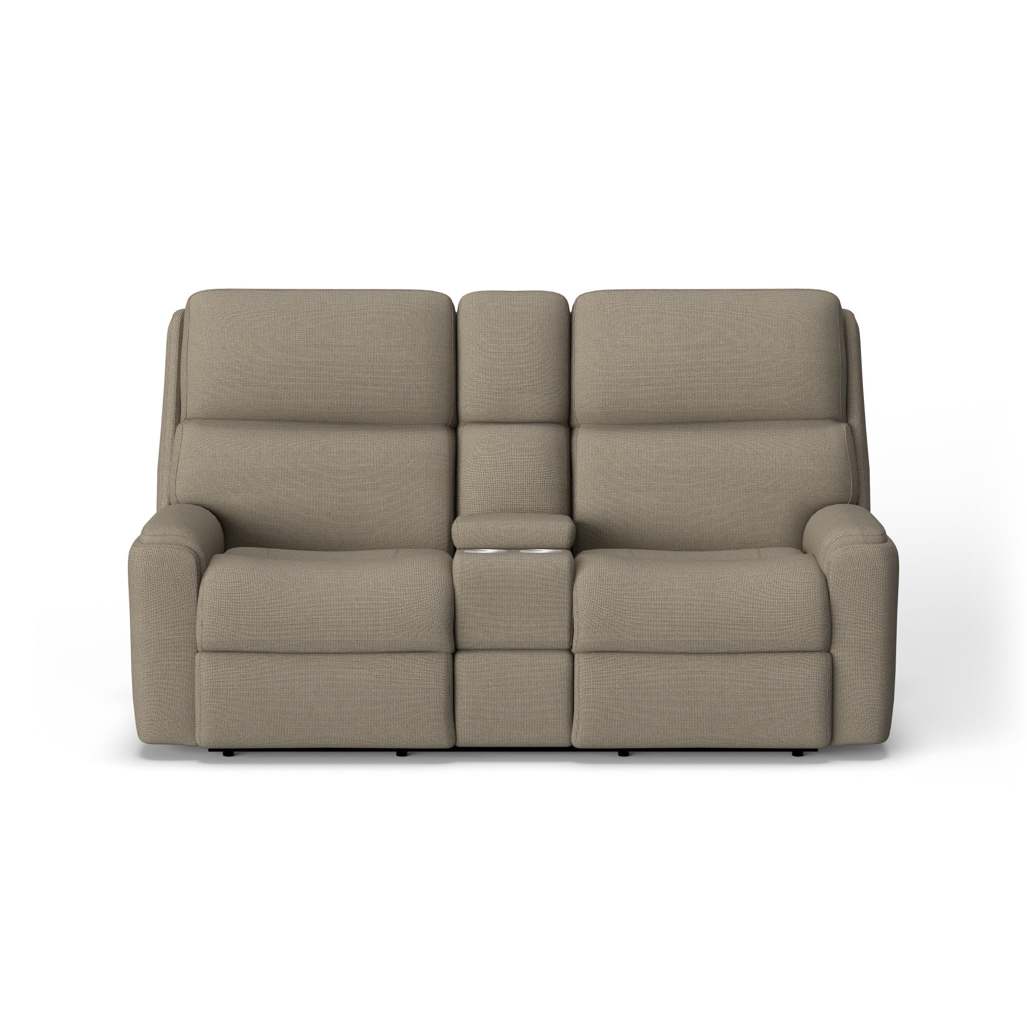 Rio Fabric Power Reclining Loveseat with Console