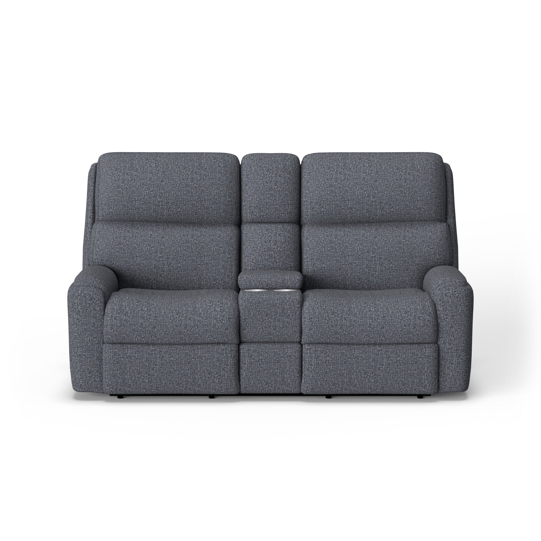 Rio Fabric Reclining Loveseat with Console