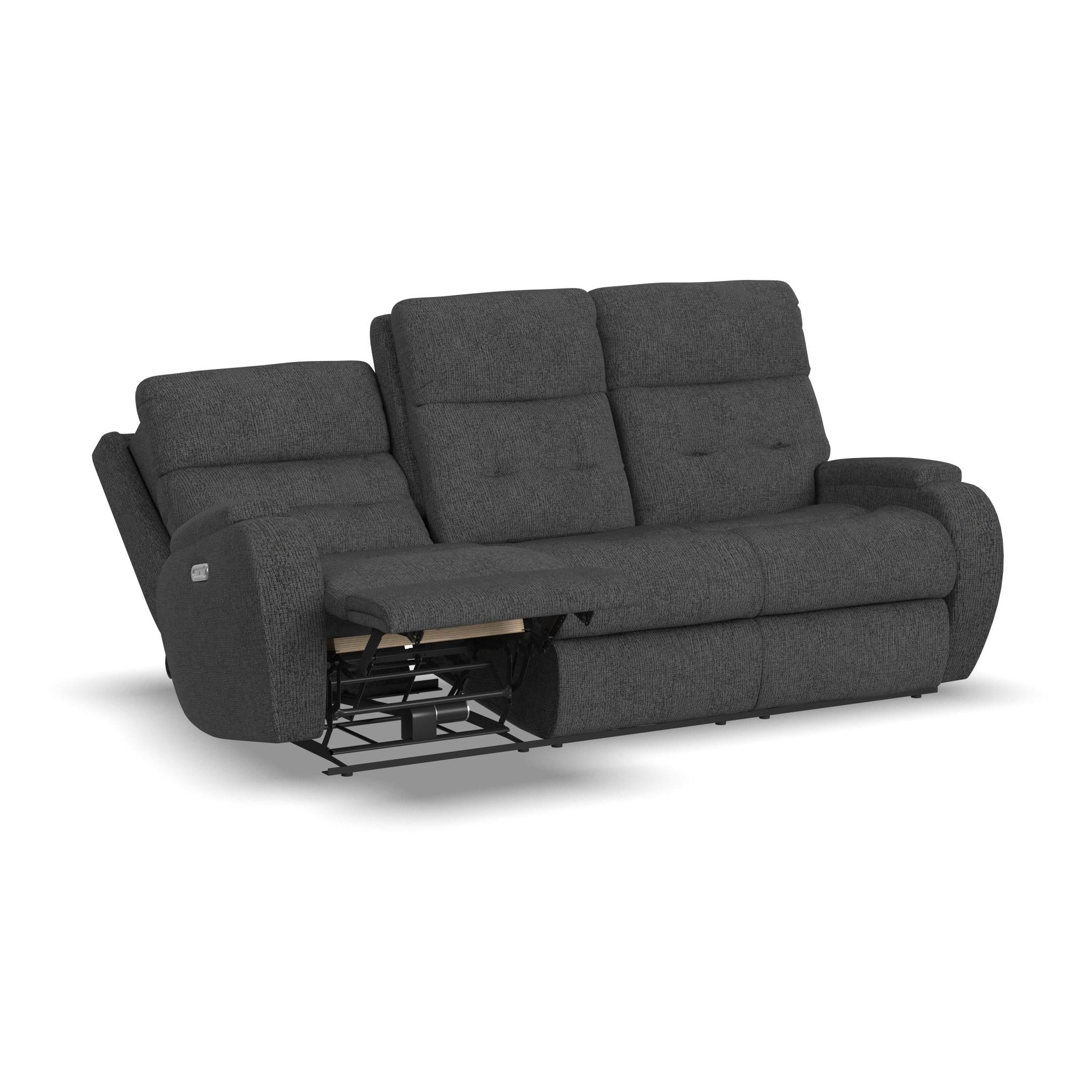 Strait Fabric Power Reclining Sofa with Power Headrests