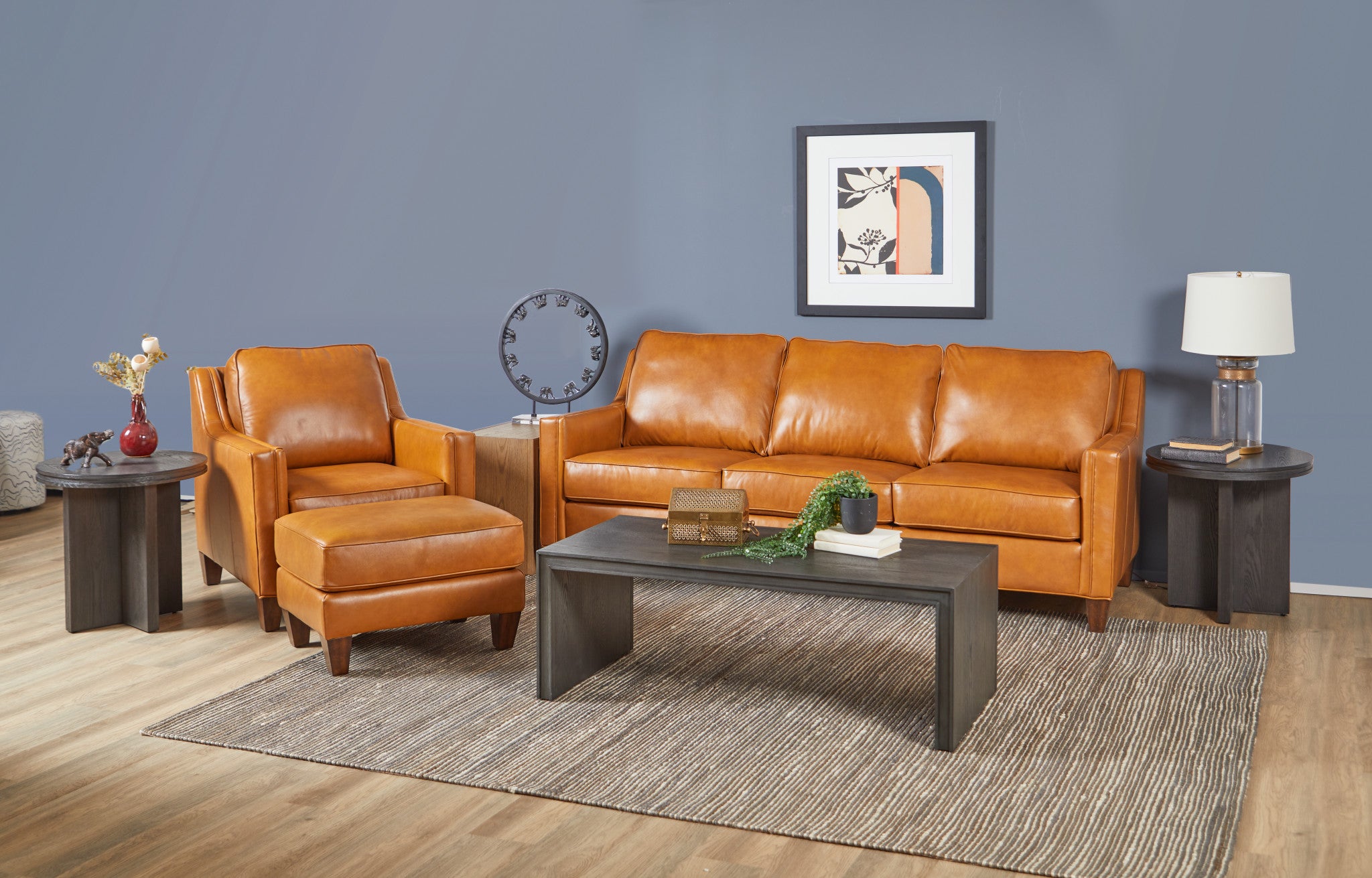 Finley Leather Ottoman