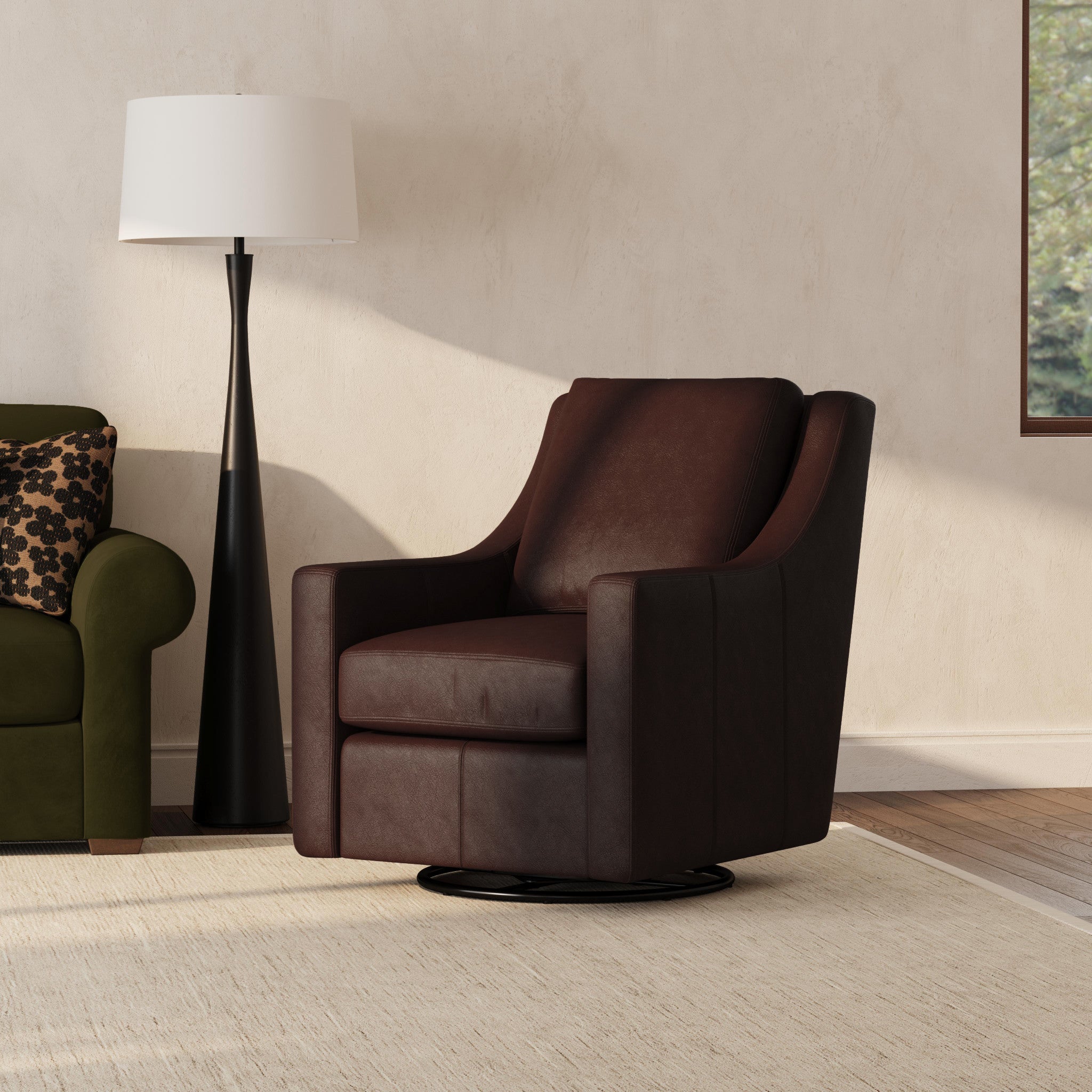 Murph Leather Swivel Chair