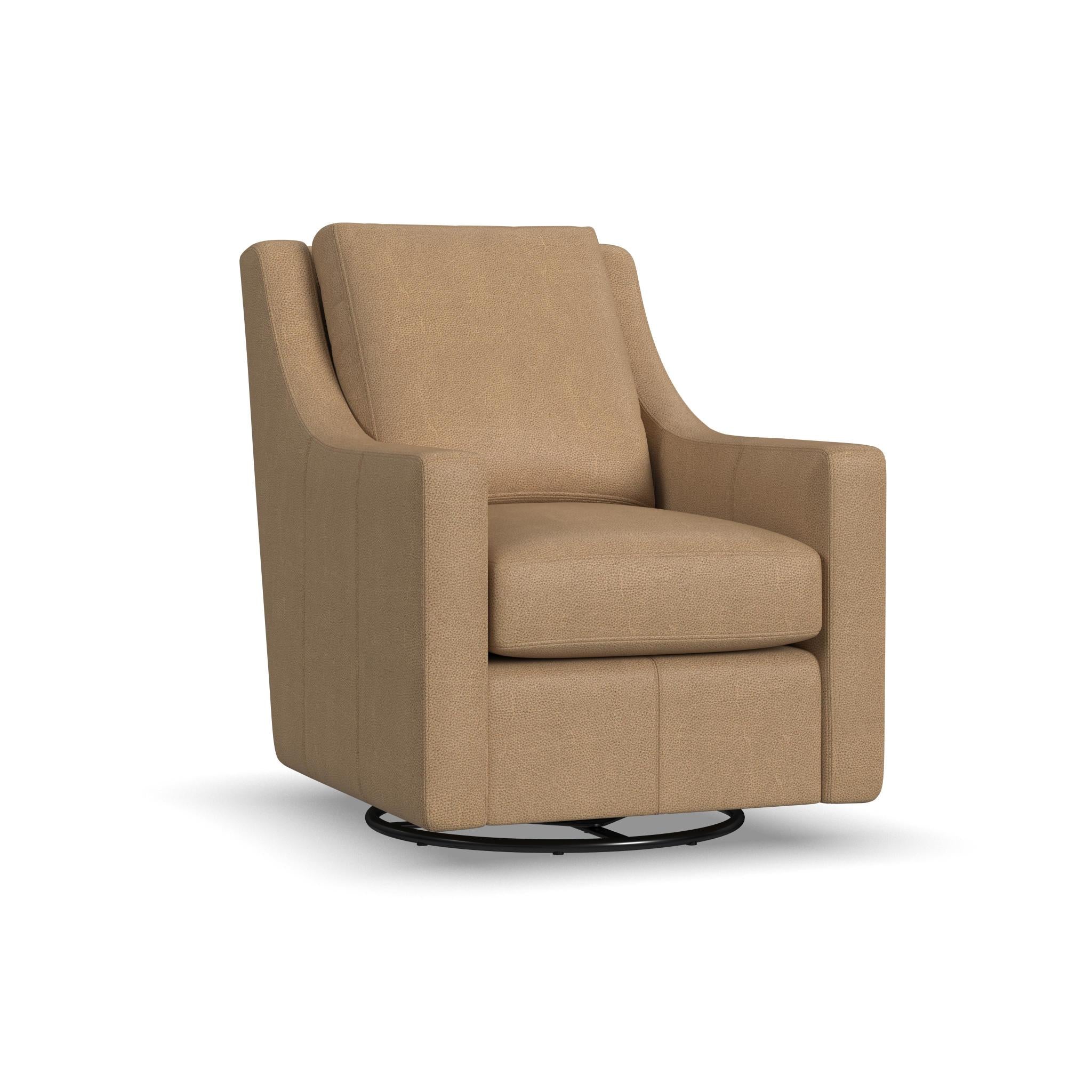 Murph Leather Swivel Glider