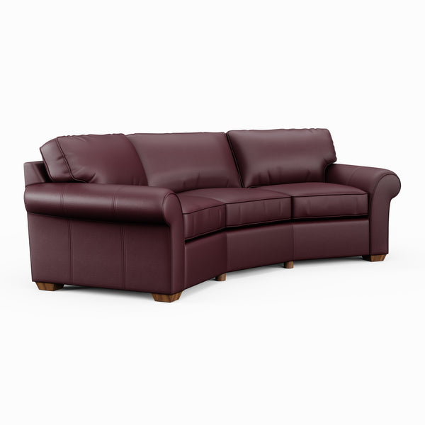 Vail Leather Conversation Sofa