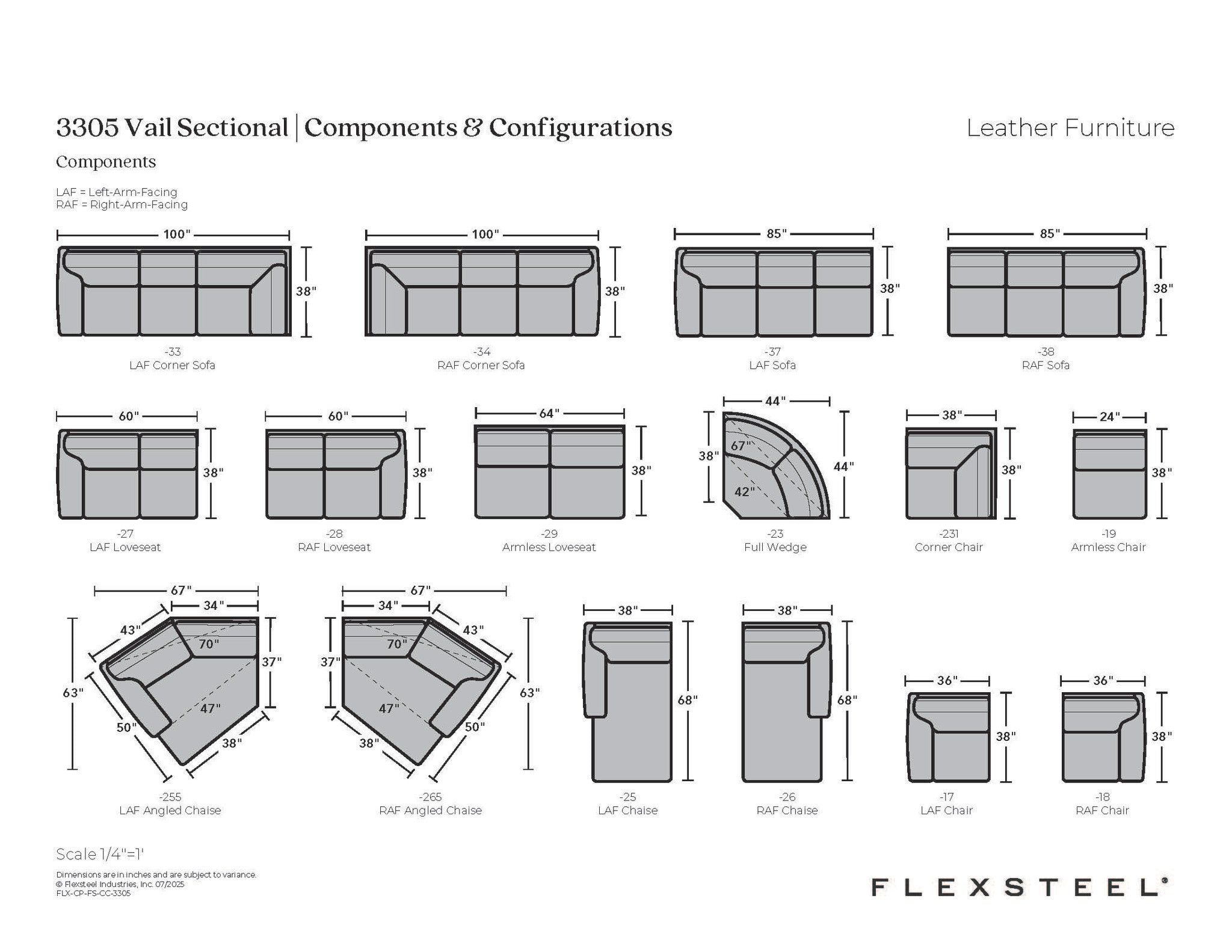 Vail Leather Sectional