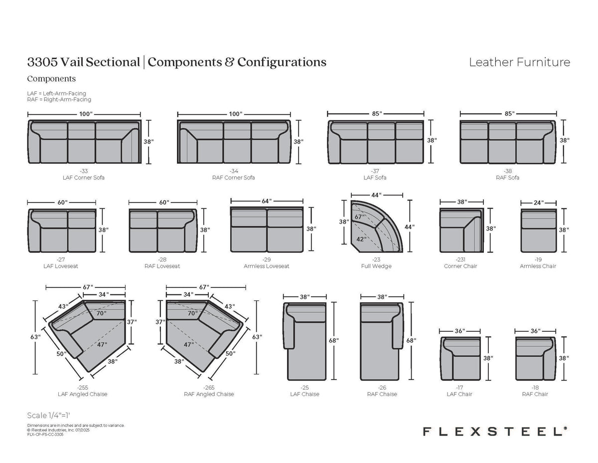Vail Leather Sectional
