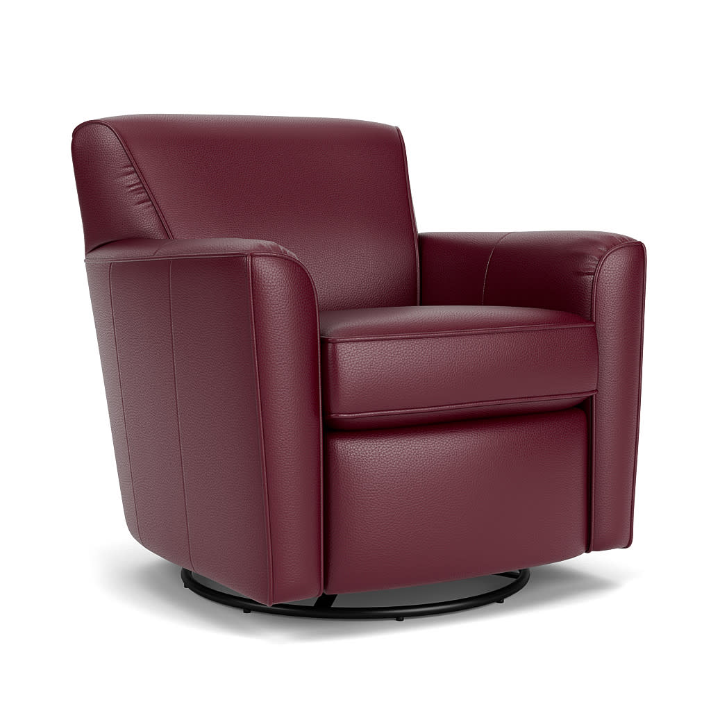 Kingman Leather Swivel Glider