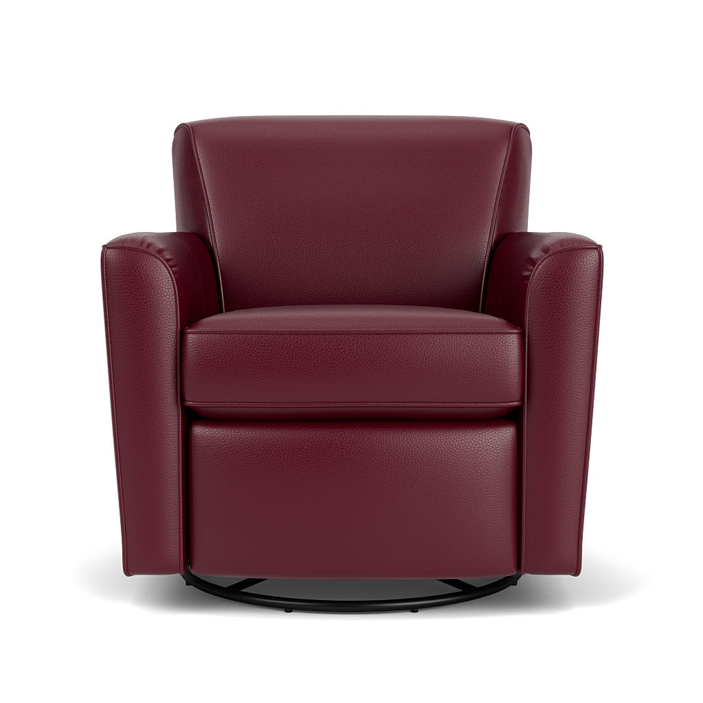 Kingman Leather Swivel Glider