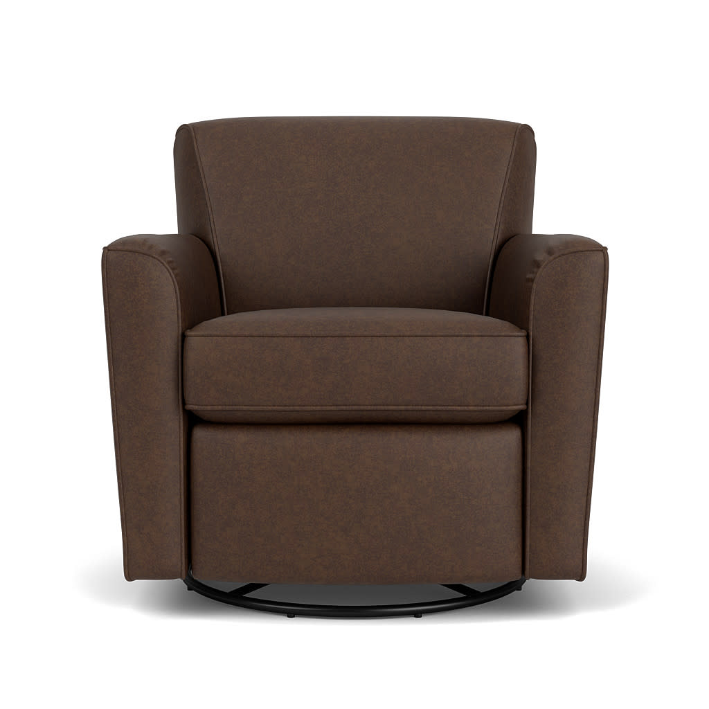 Kingman Leather Swivel Glider
