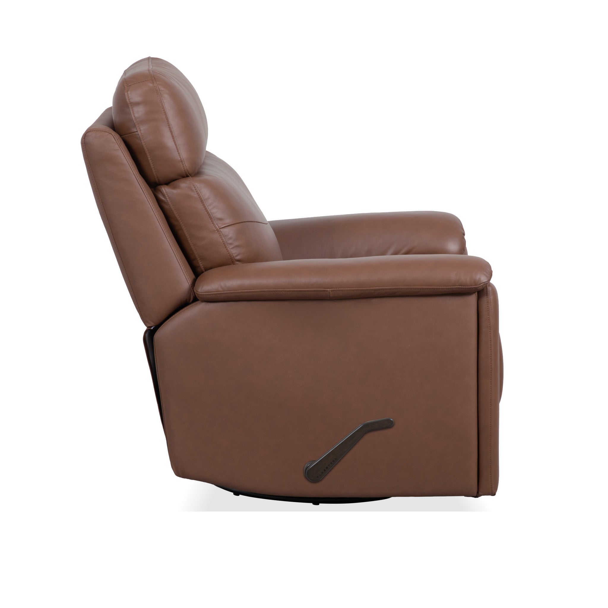 Refined Leather Swivel Gliding Recliner