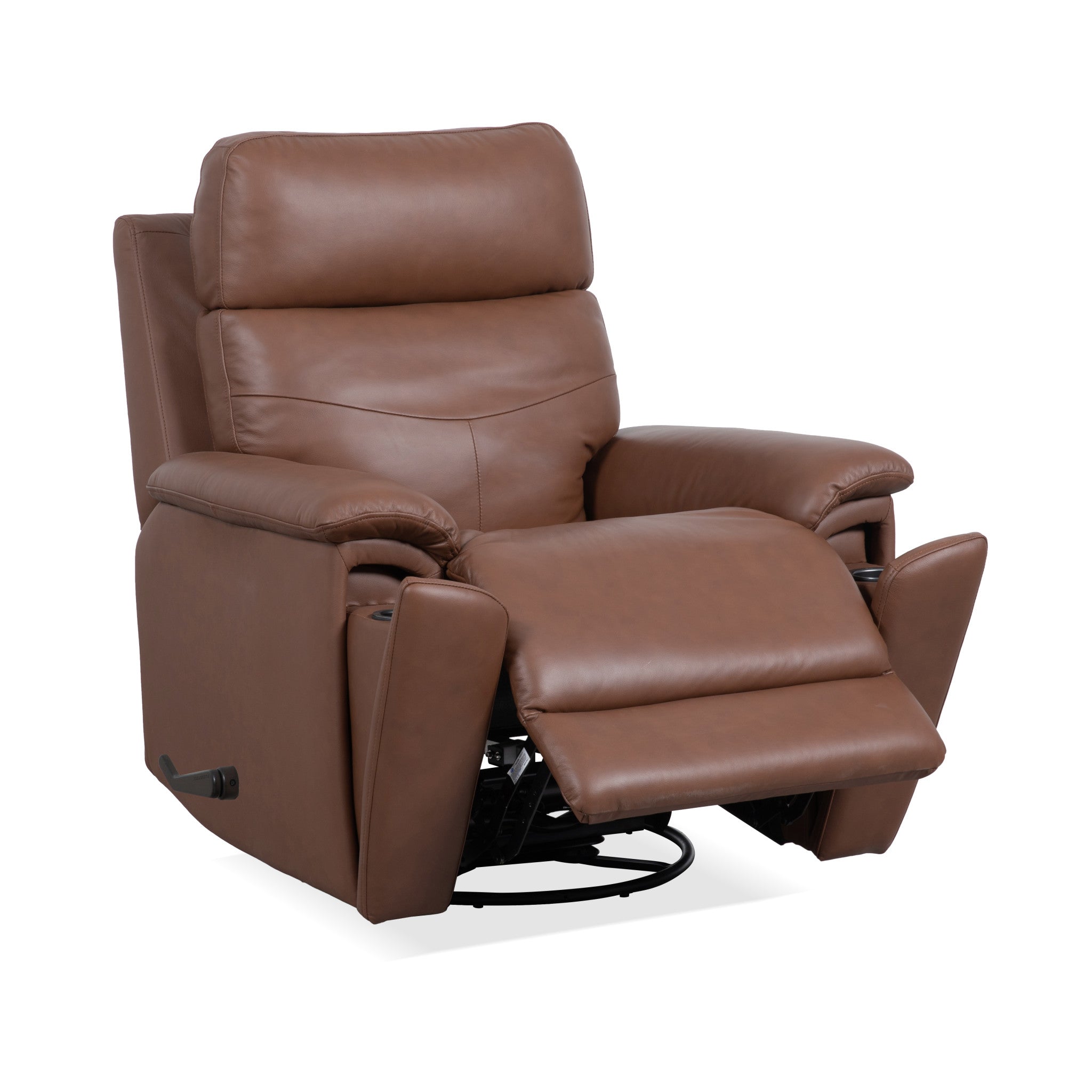 Refined Leather Swivel Gliding Recliner