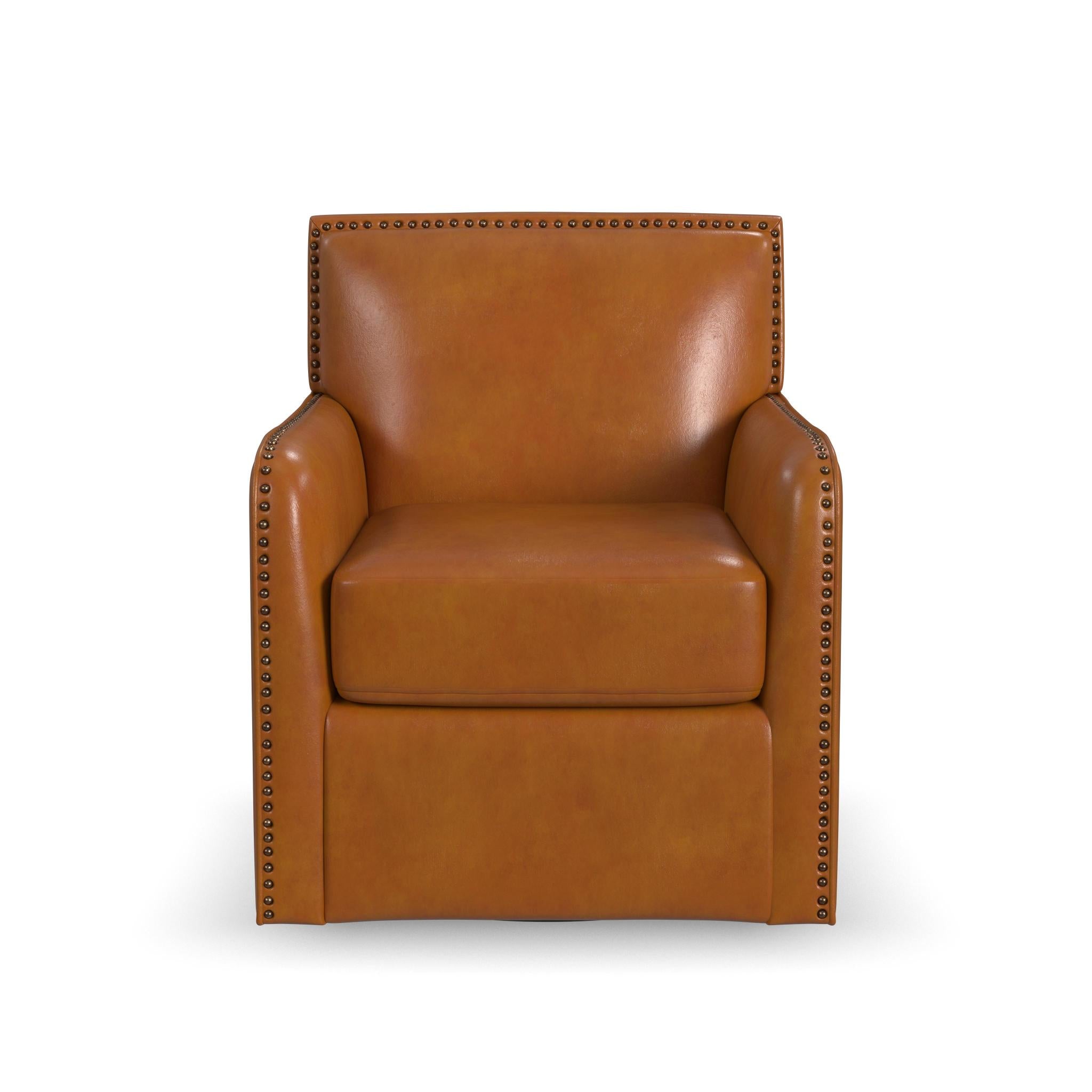 Beckett Leather Swivel Chair