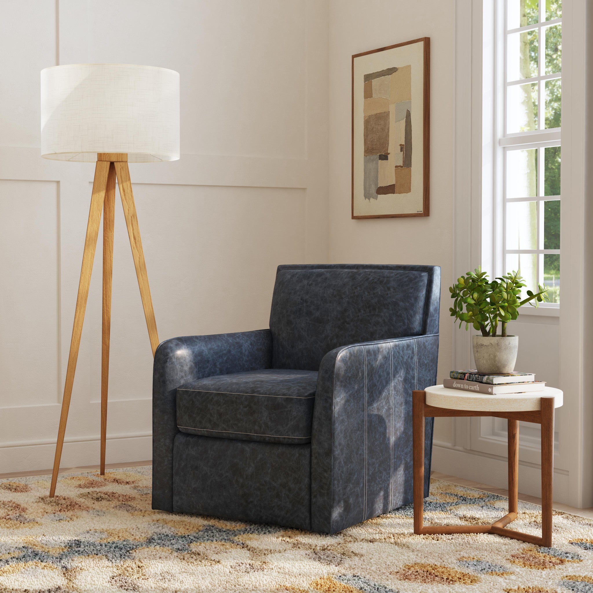 Beckett Leather Swivel Chair