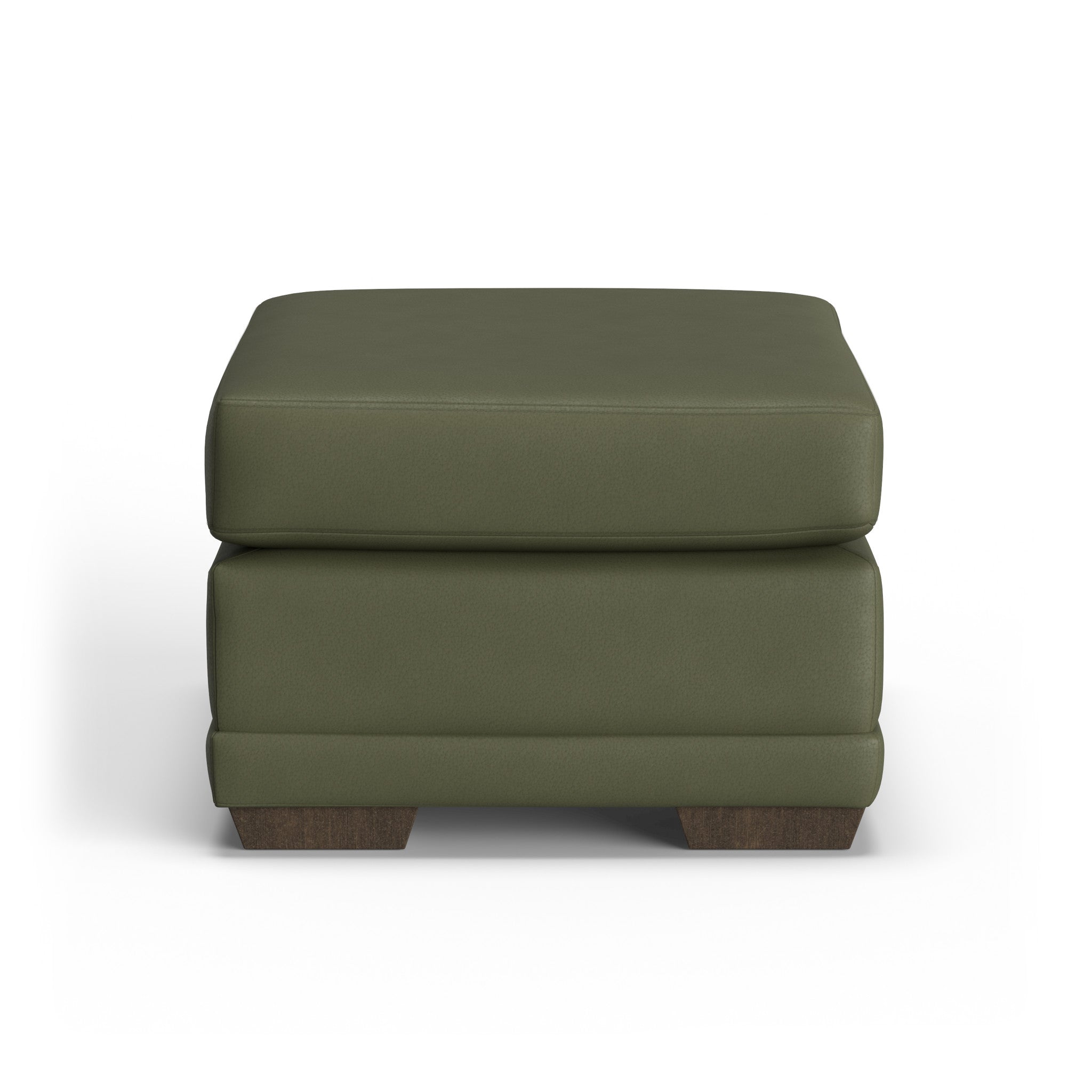 Jewel Fabric & Leather Ottoman