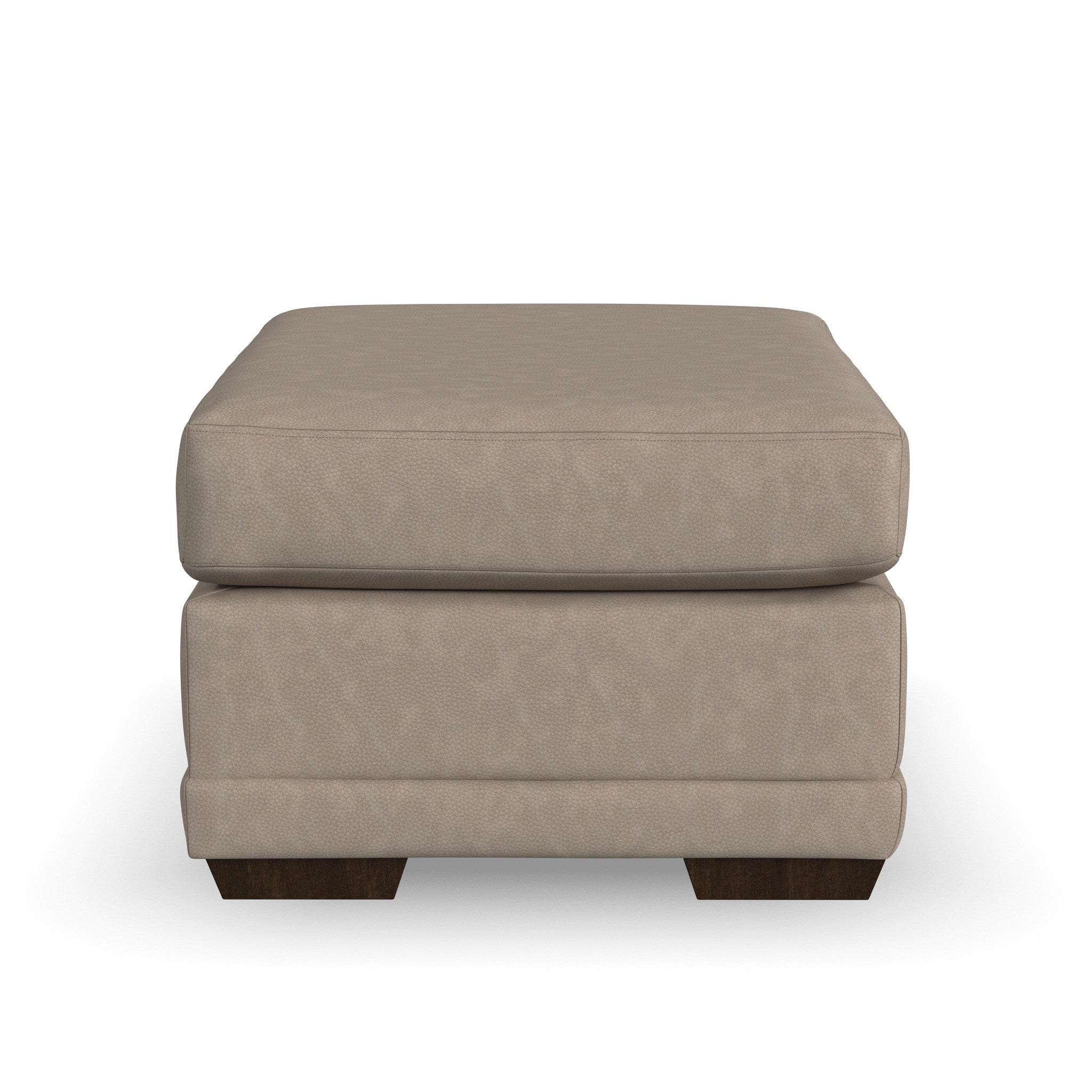 Jewel Fabric & Leather Ottoman