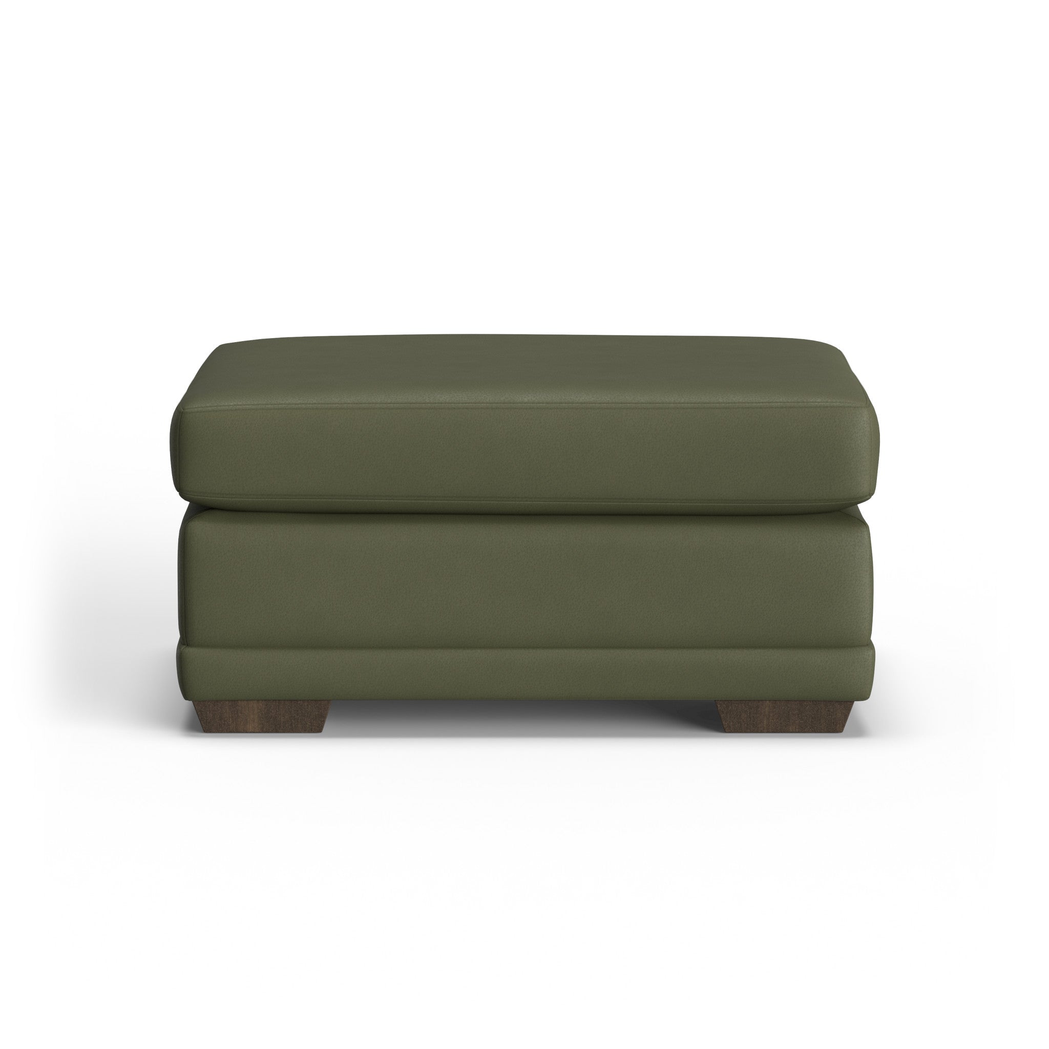 Jewel Fabric & Leather Ottoman