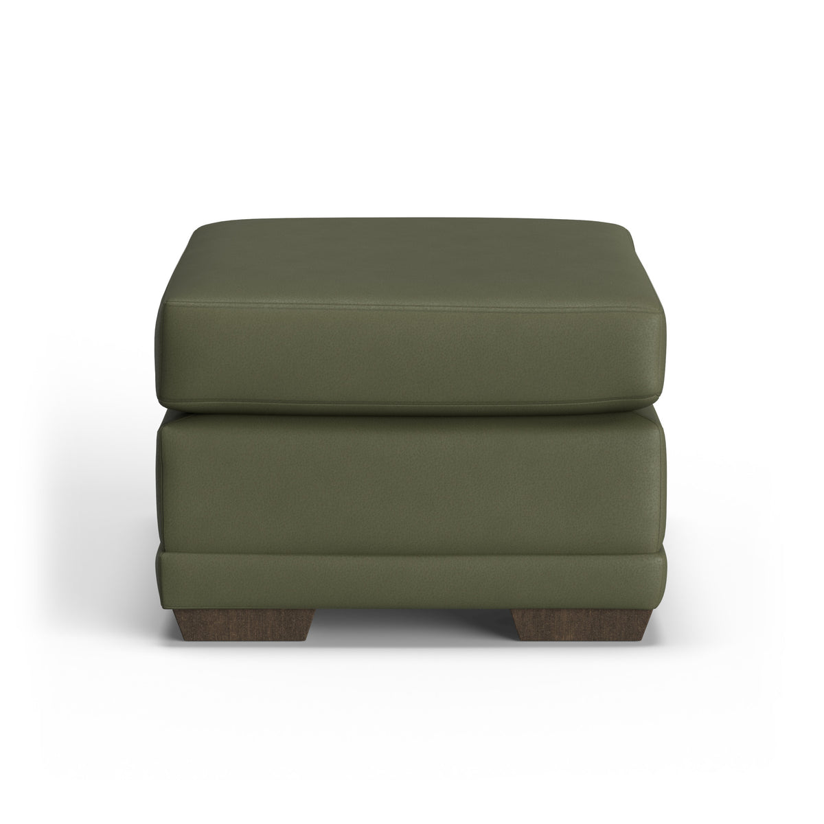 Jewel Fabric & Leather Ottoman