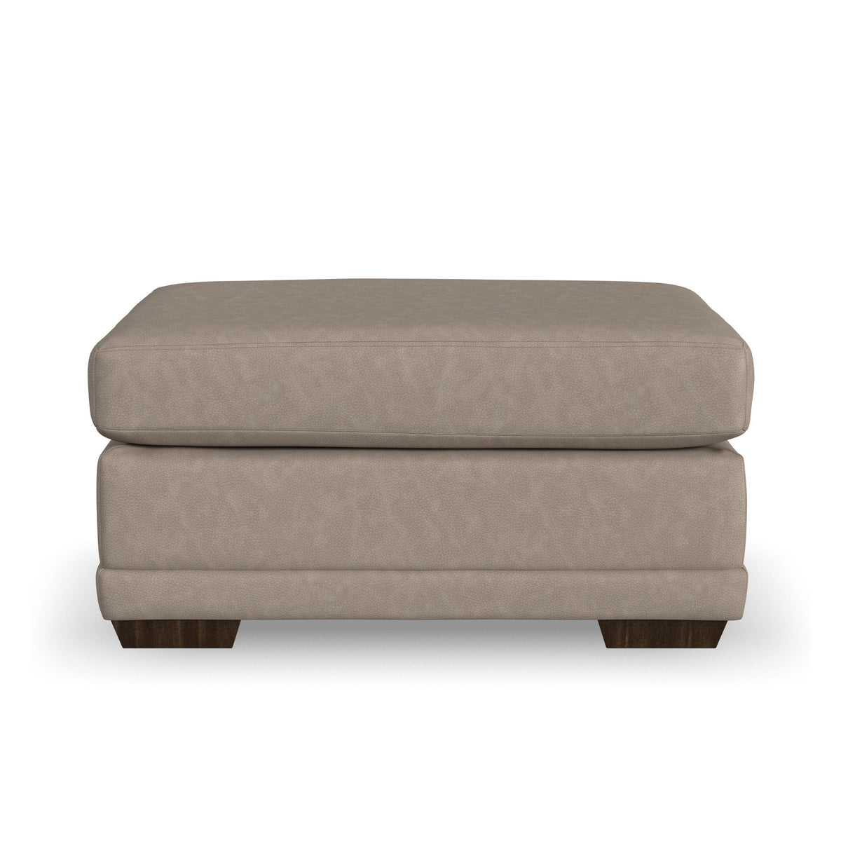 Jewel Fabric & Leather Ottoman