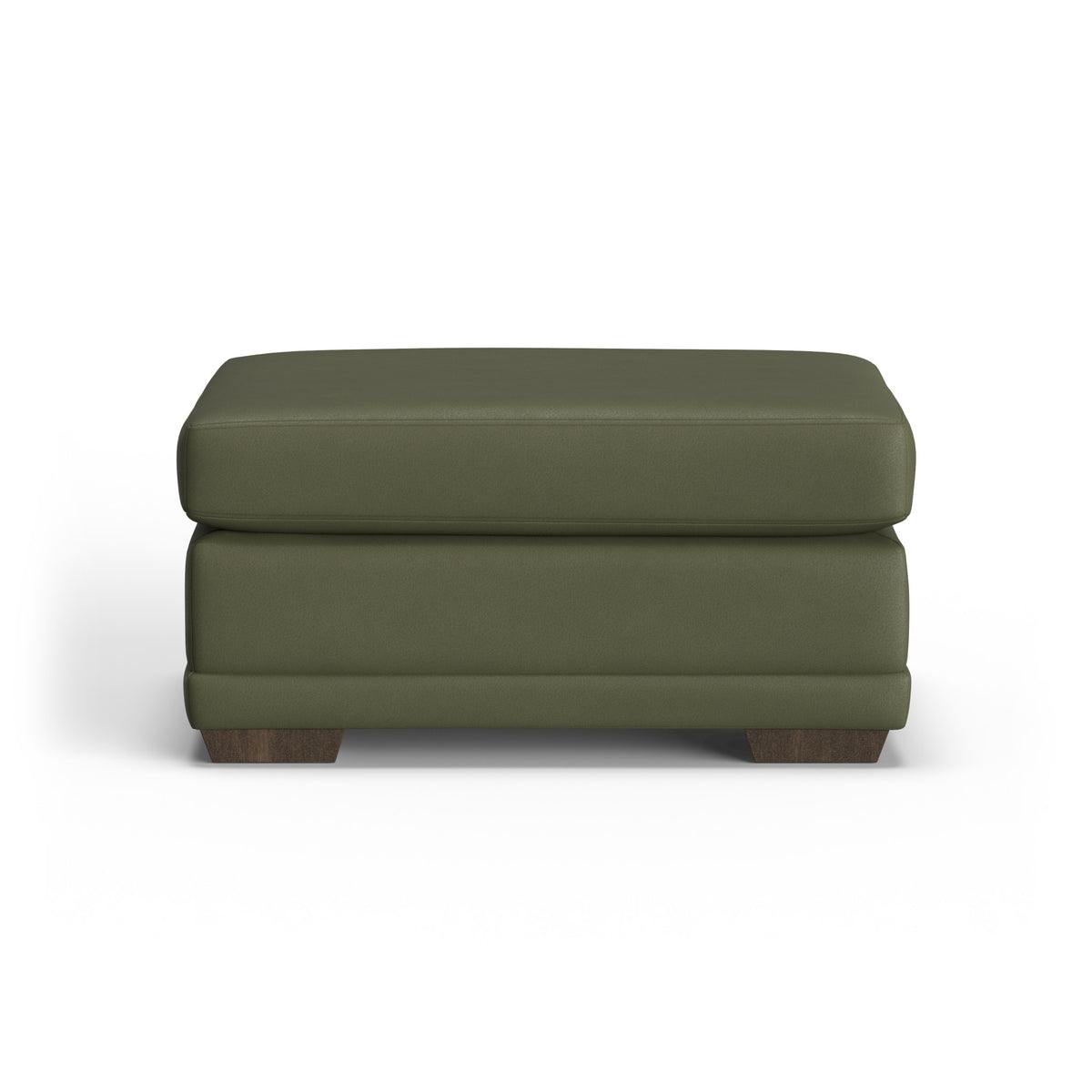 Jewel Fabric & Leather Ottoman