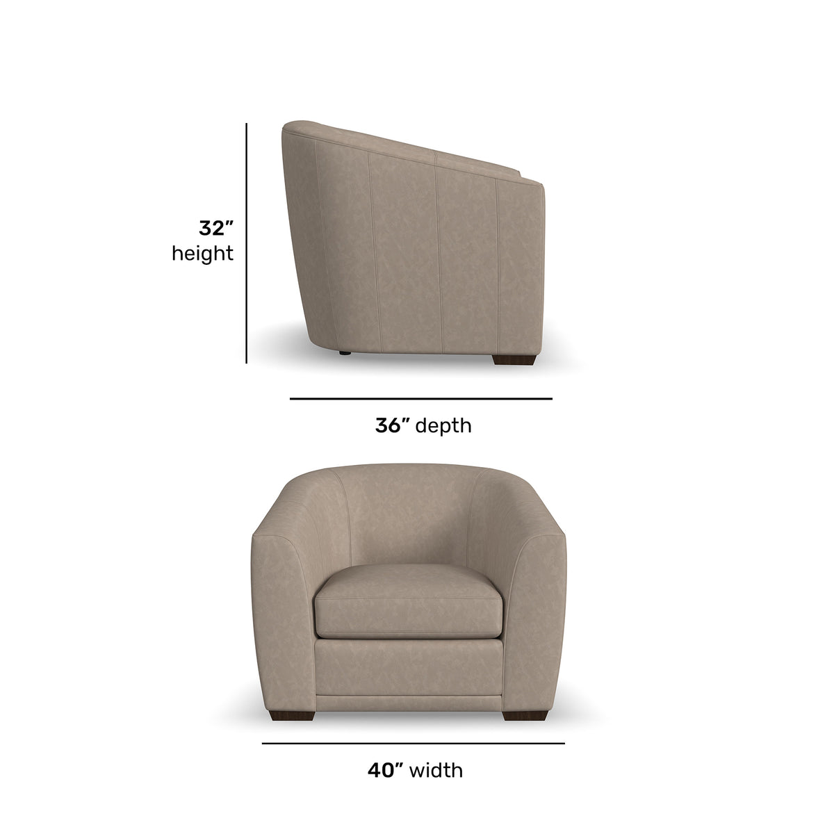 Jewel Fabric & Leather Chair