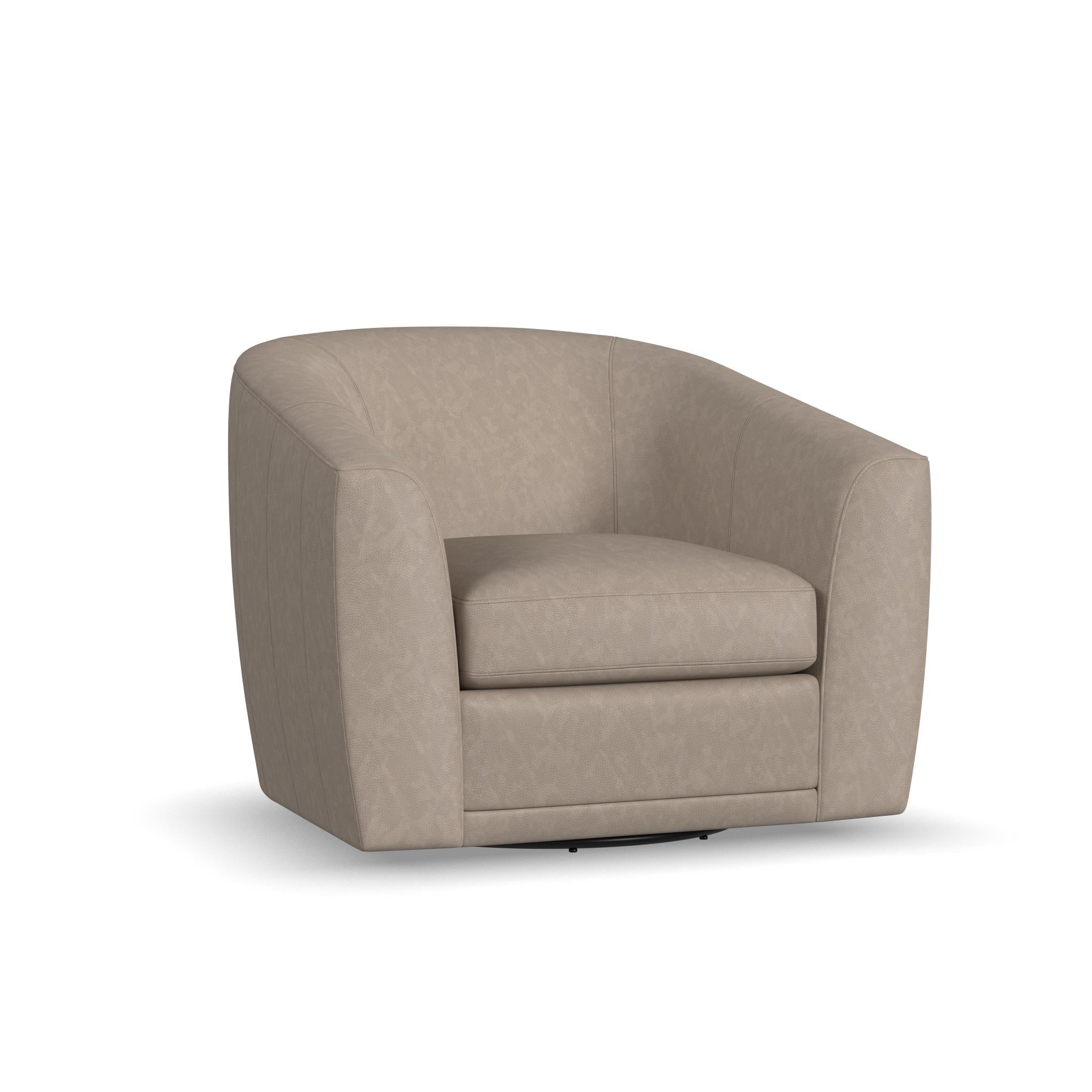 Jewel Fabric & Leather Swivel Chair