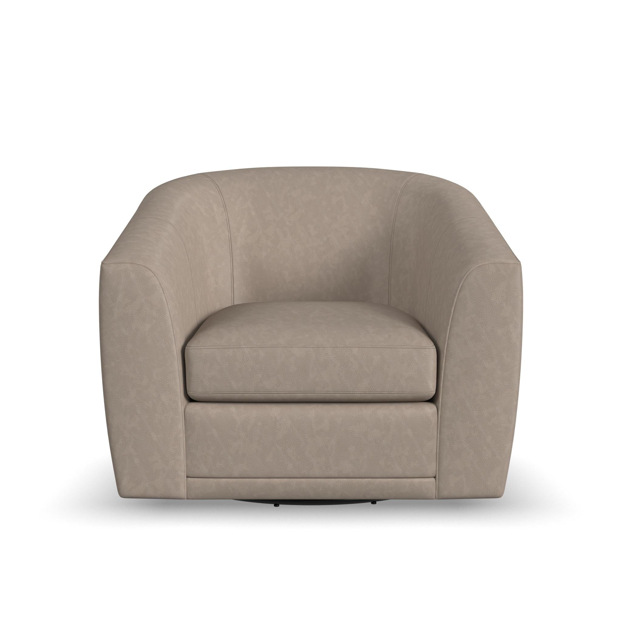 Jewel Fabric & Leather Swivel Chair