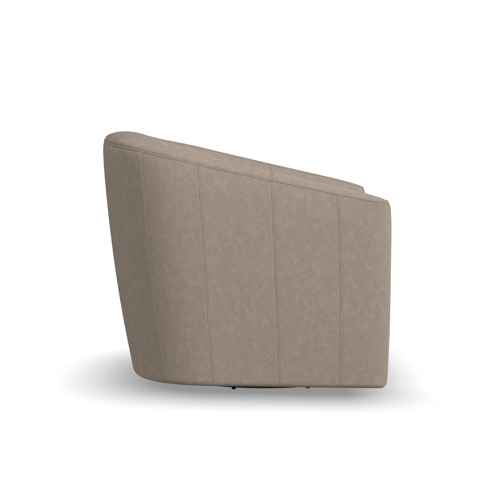 Jewel Fabric & Leather Swivel Chair