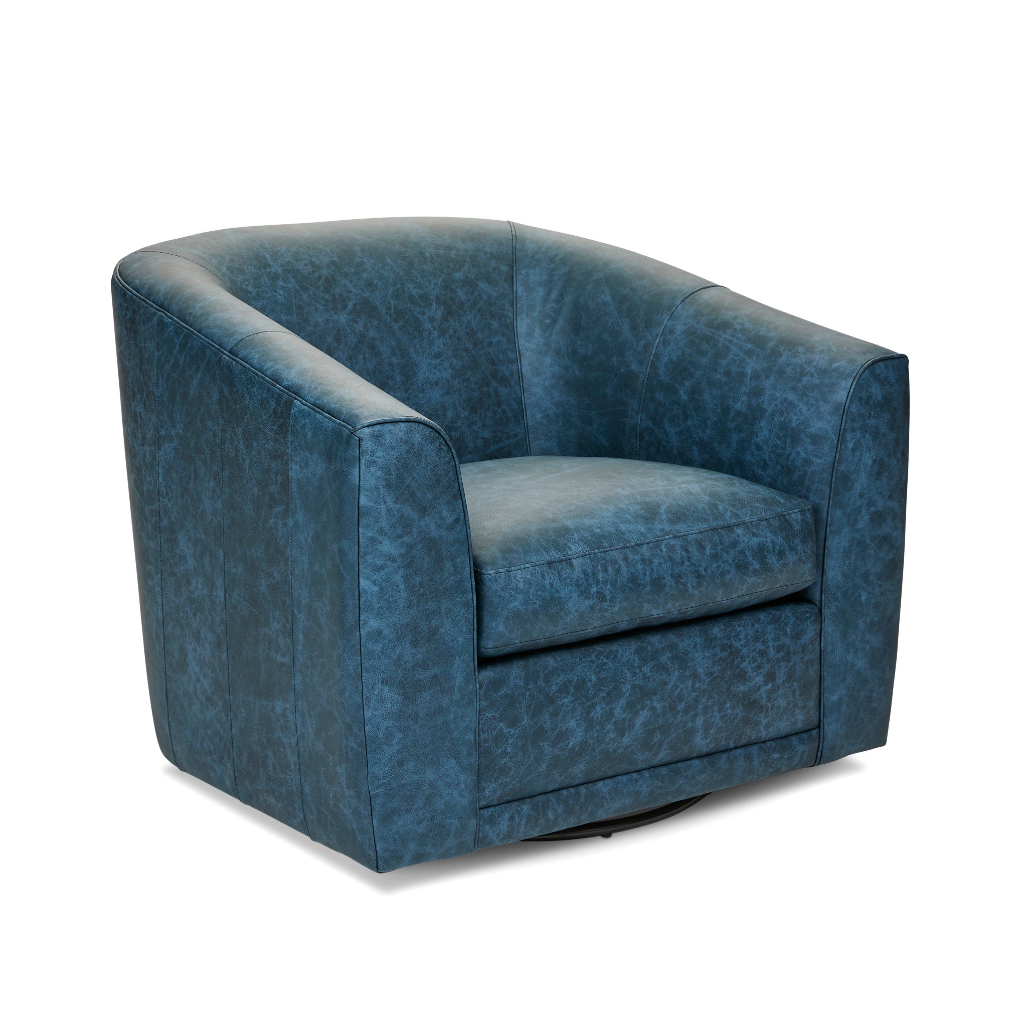 Jewel Fabric & Leather Swivel Chair