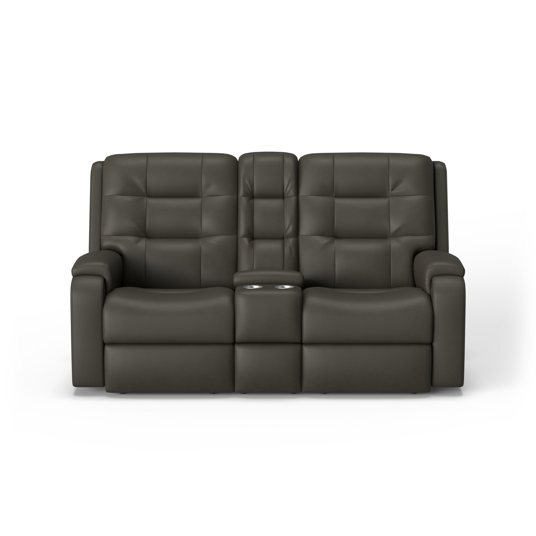 Arlo Leather Power Reclining Loveseat with Console