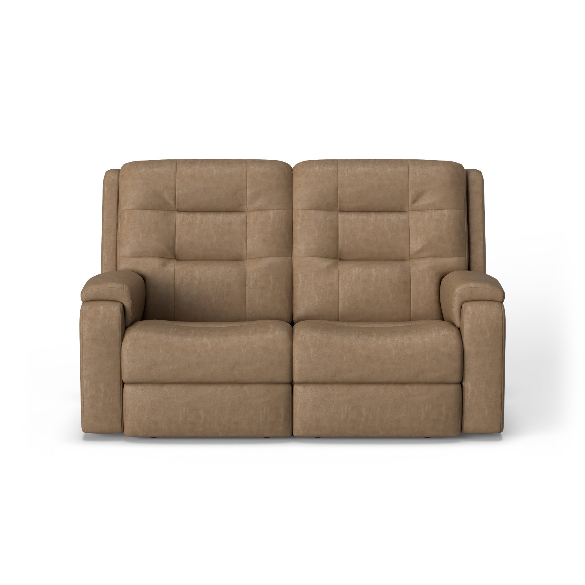 Arlo Leather Power Reclining Loveseat with Power Headrests & Lumbar