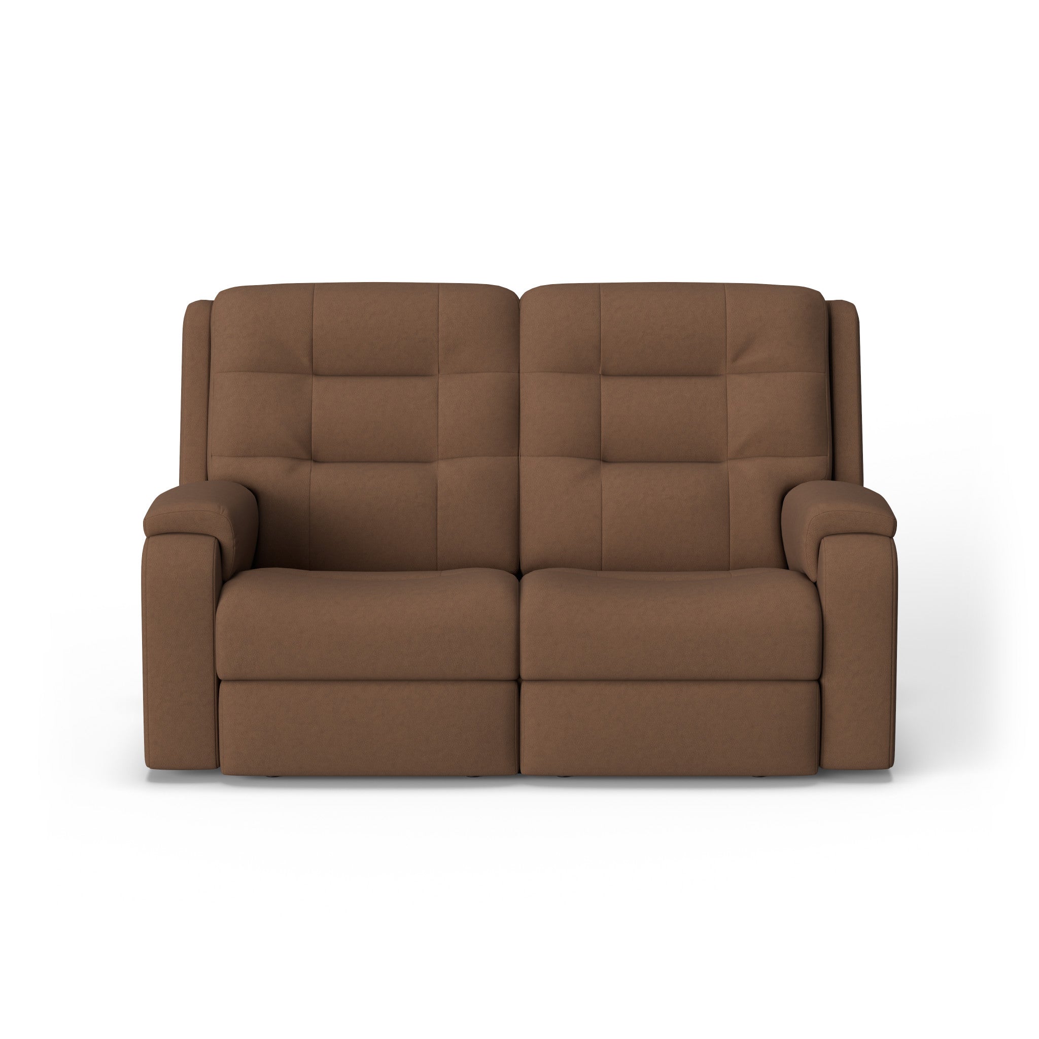 Arlo Leather Power Reclining Loveseat with Power Headrests & Lumbar