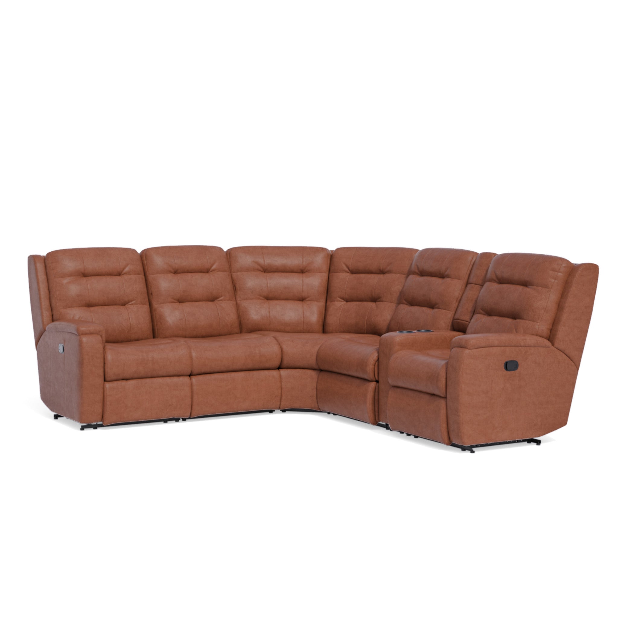 Arlo Leather Reclining Sectional