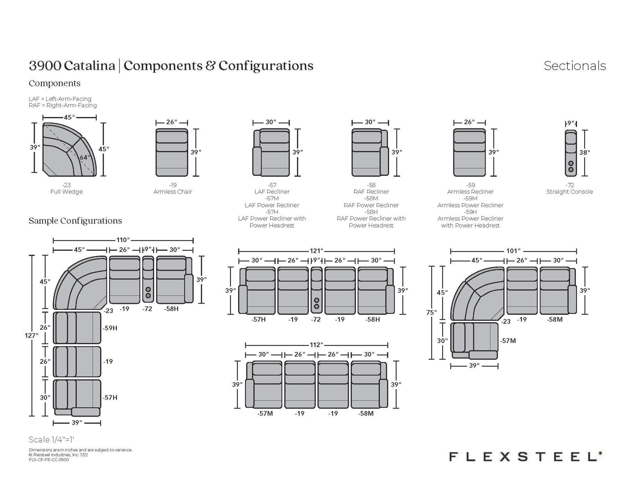 Catalina Leather Reclining Sectional