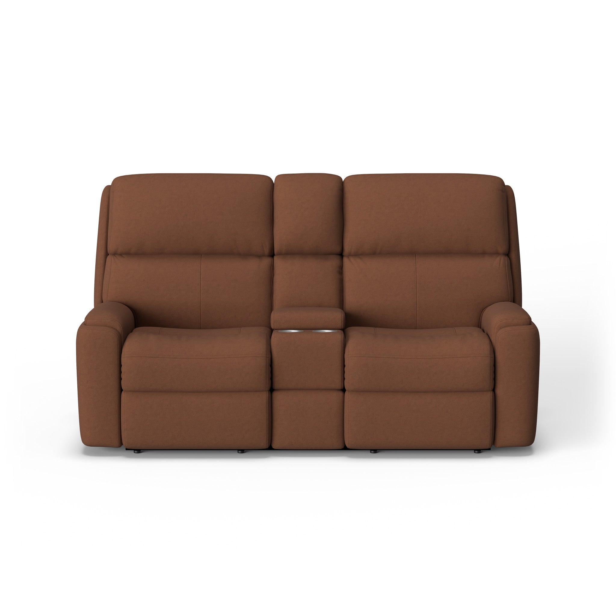 Rio Leather Power Reclining Loveseat with Console
