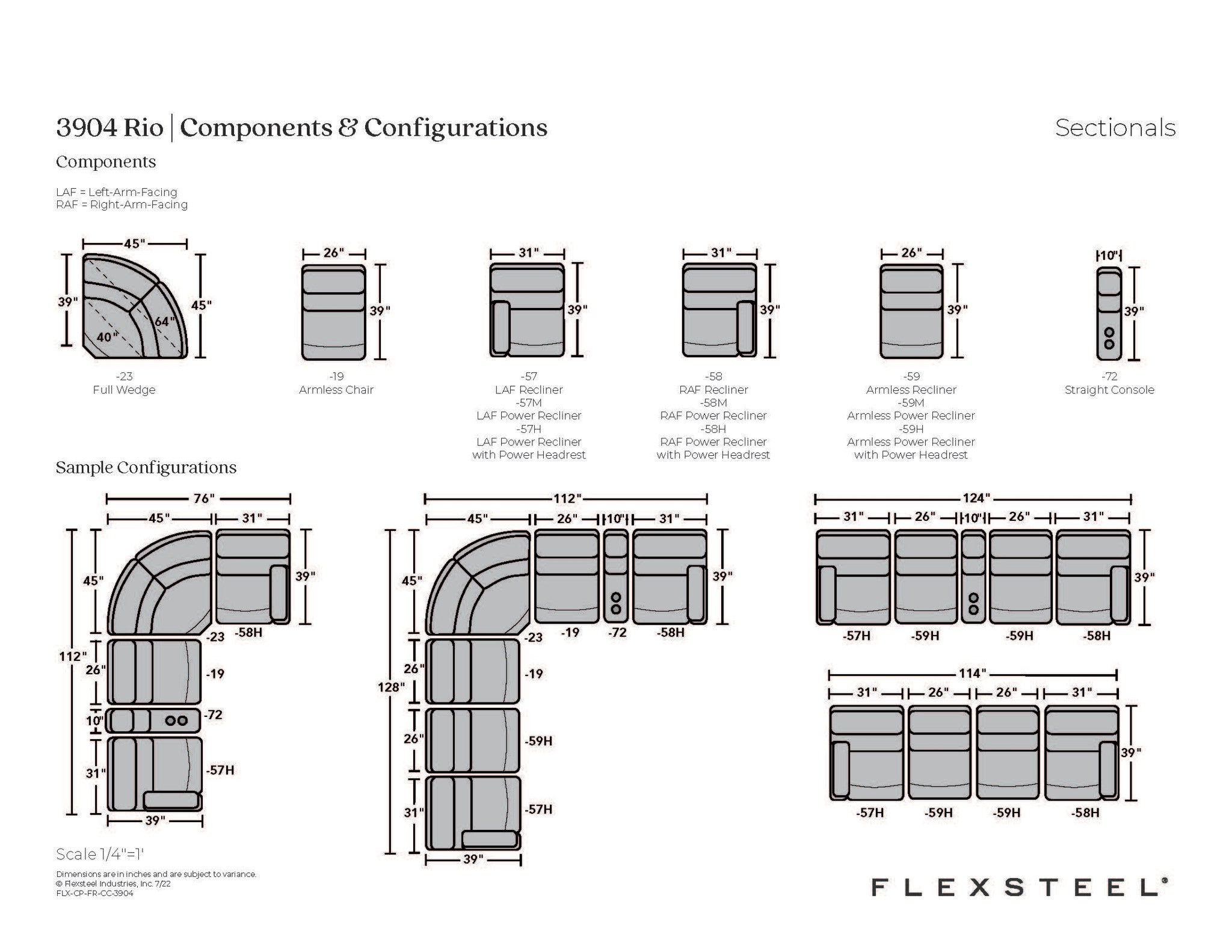 Rio Leather Reclining Sectional