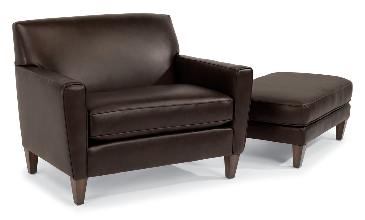 Digby Leather Cocktail Ottoman