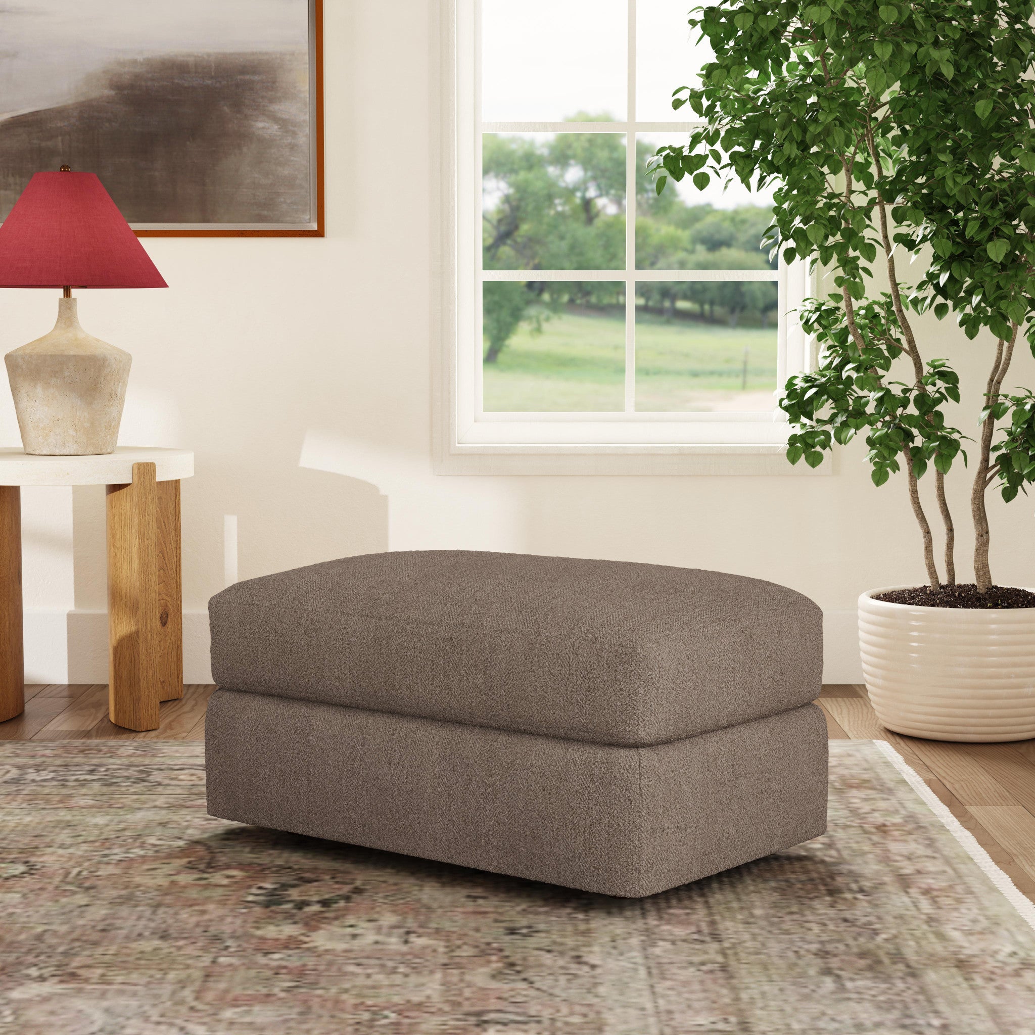 Chevy Fabric Ottoman