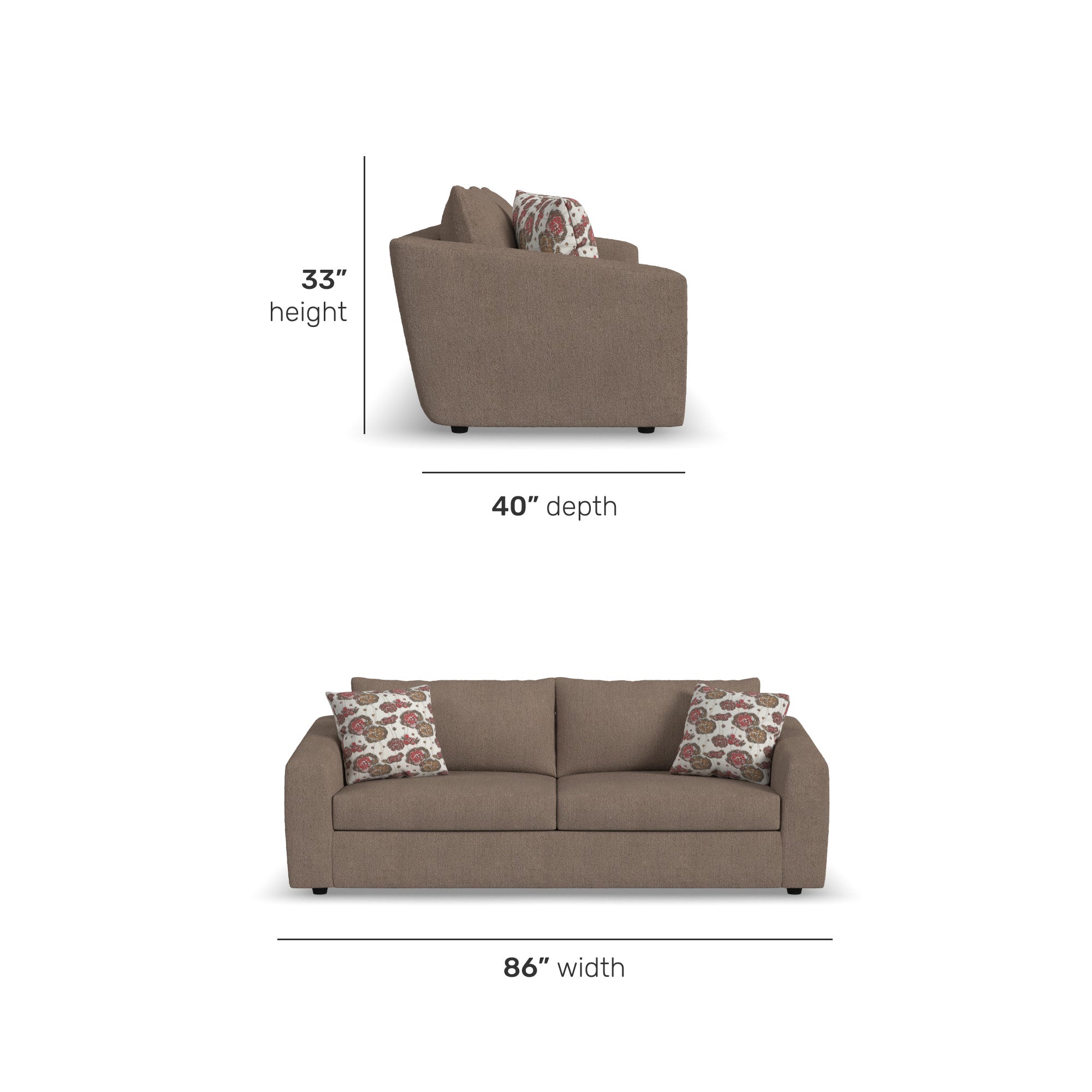 Chevy Fabric Two-Cushion Sofa