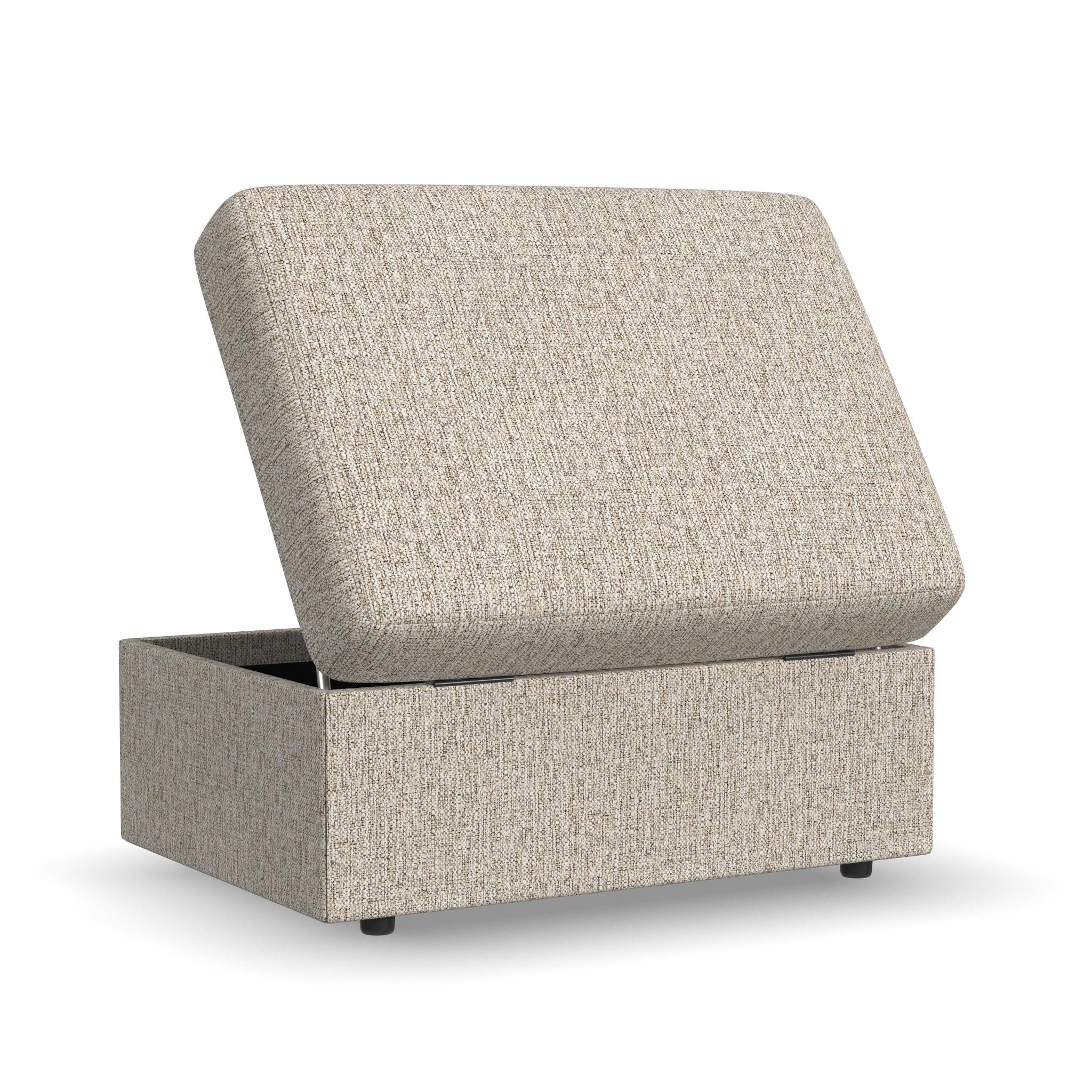 Sky Fabric Storage Ottoman
