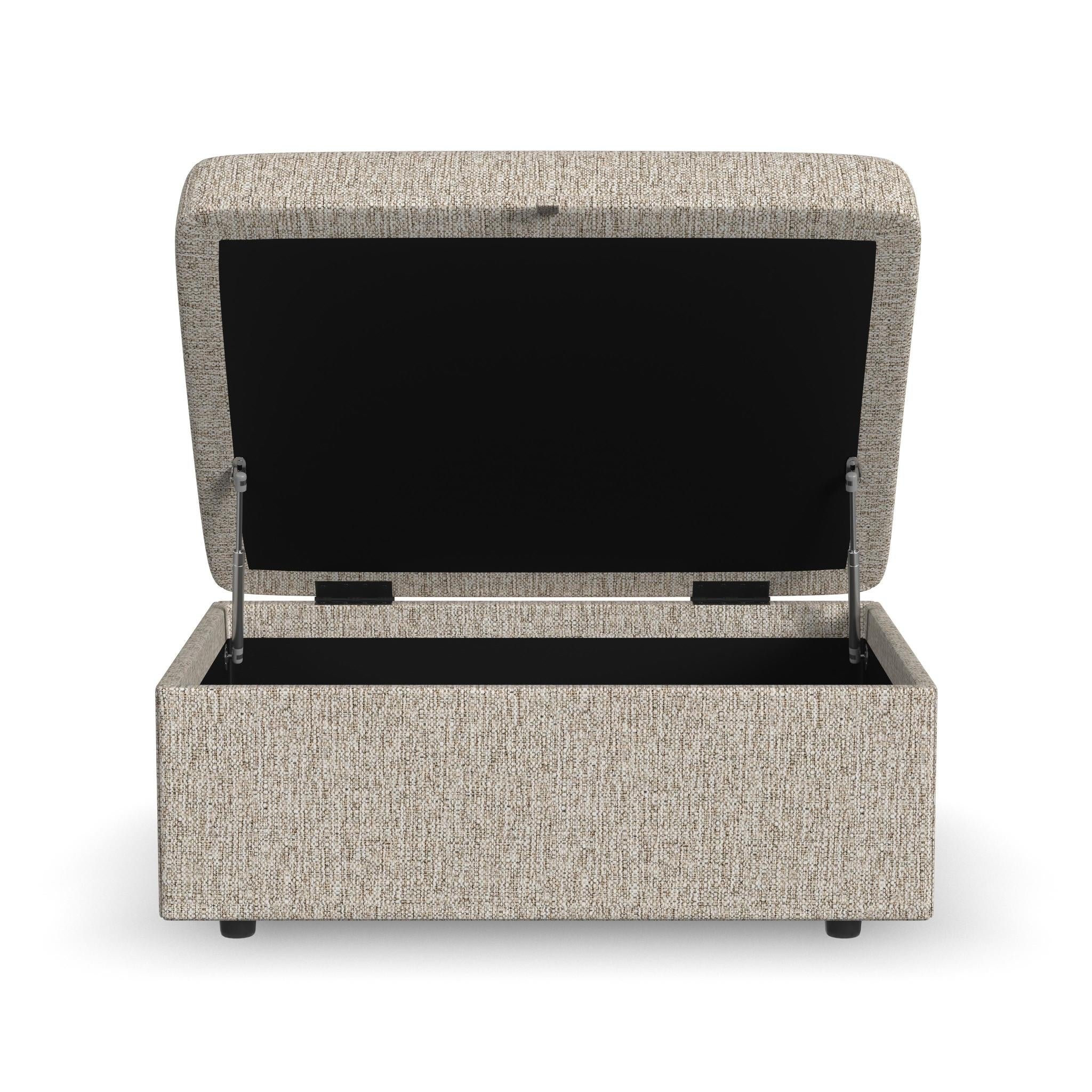 Sky Fabric Storage Ottoman