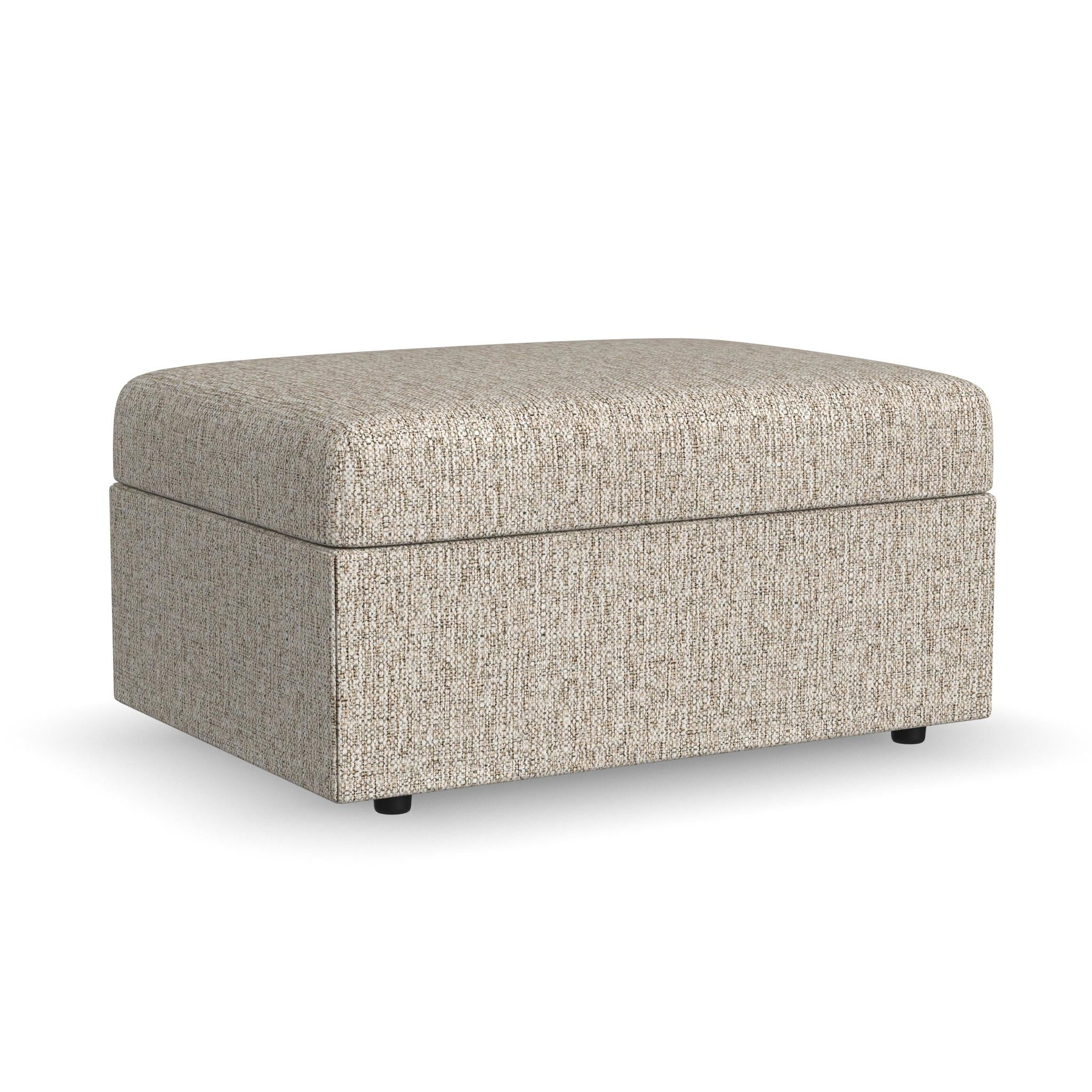 Sky Fabric Storage Ottoman