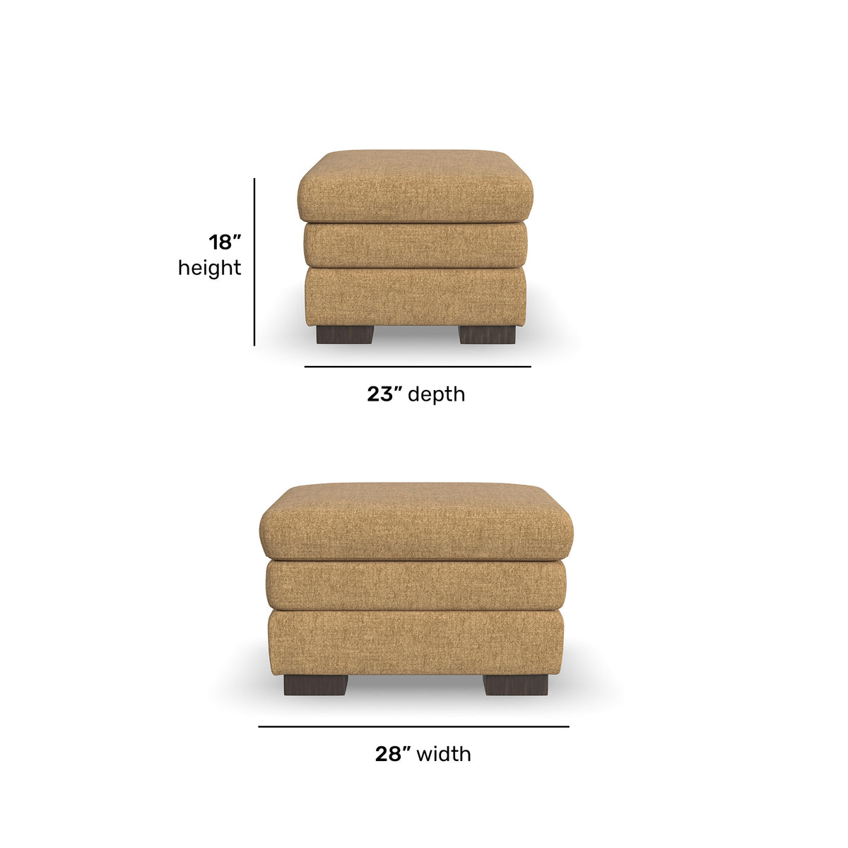 Rudy Fabric Ottoman