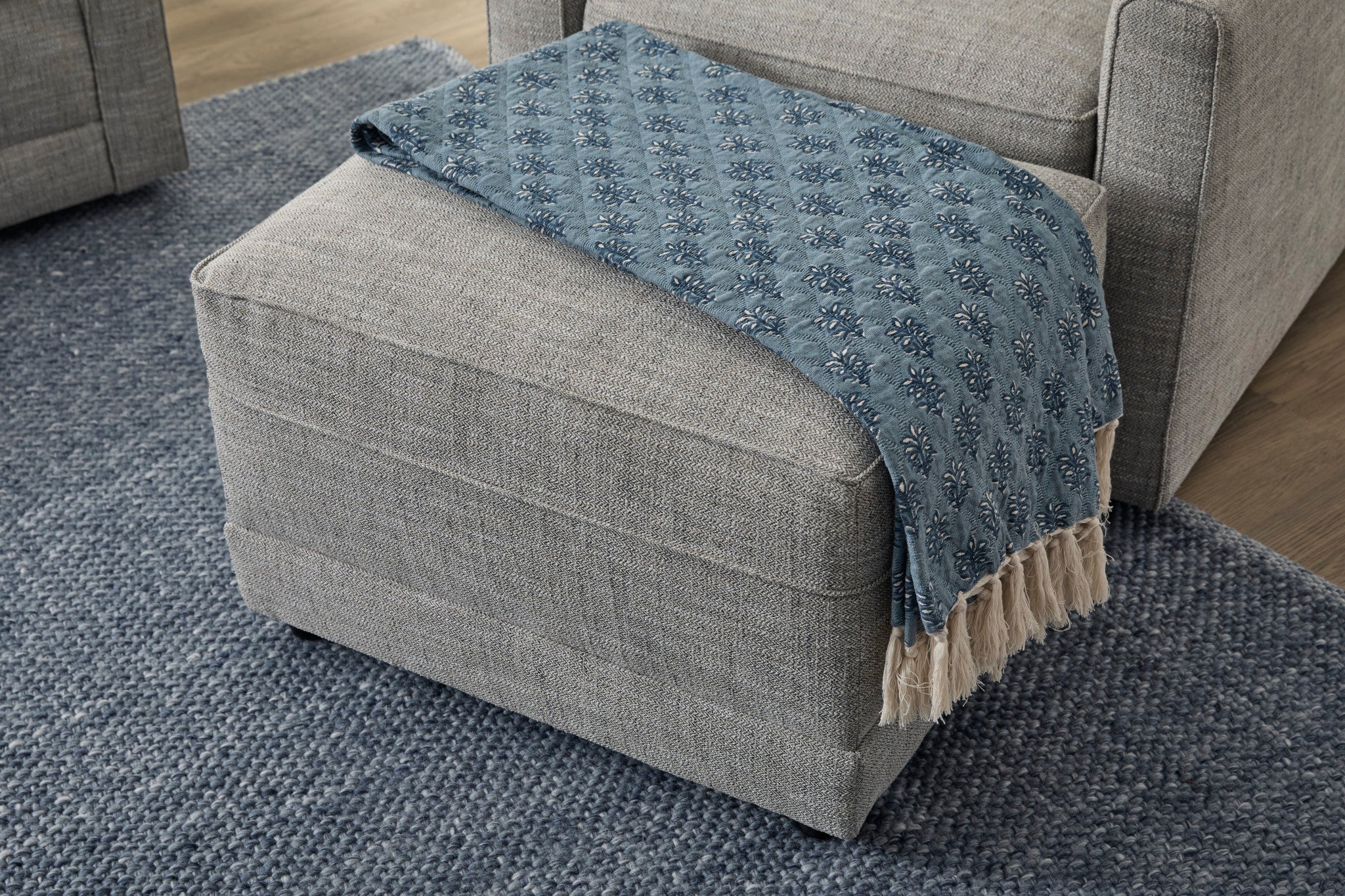 Aggie Fabric Ottoman