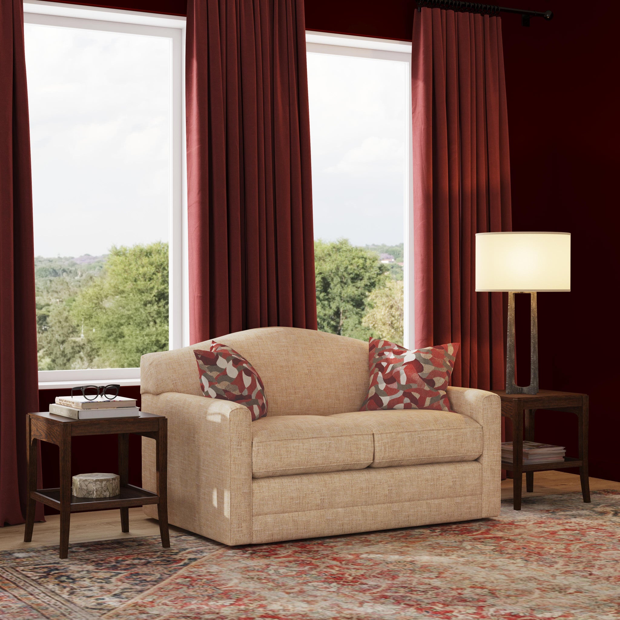 Aggie Fabric Loveseat