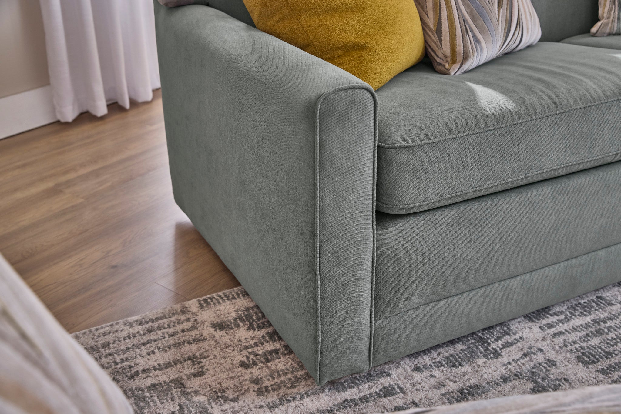 Aggie Fabric Two-Cushion Sofa