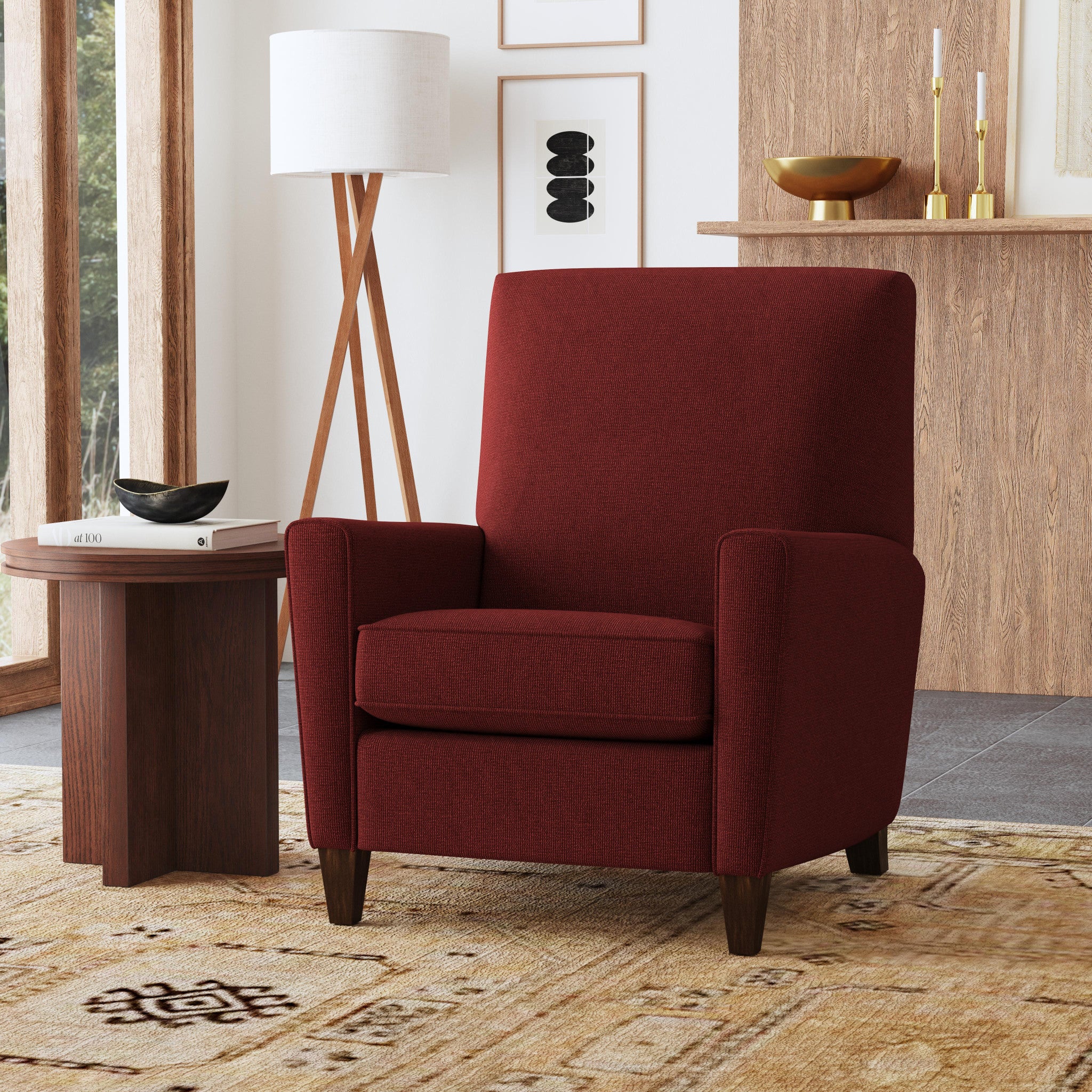 Digby Fabric High-Leg Recliner